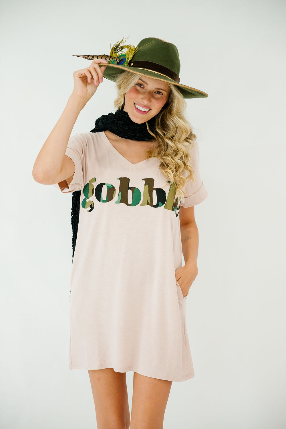 GOBBLE BEIGE DRESS WITH POCKETS DRESS Judith March