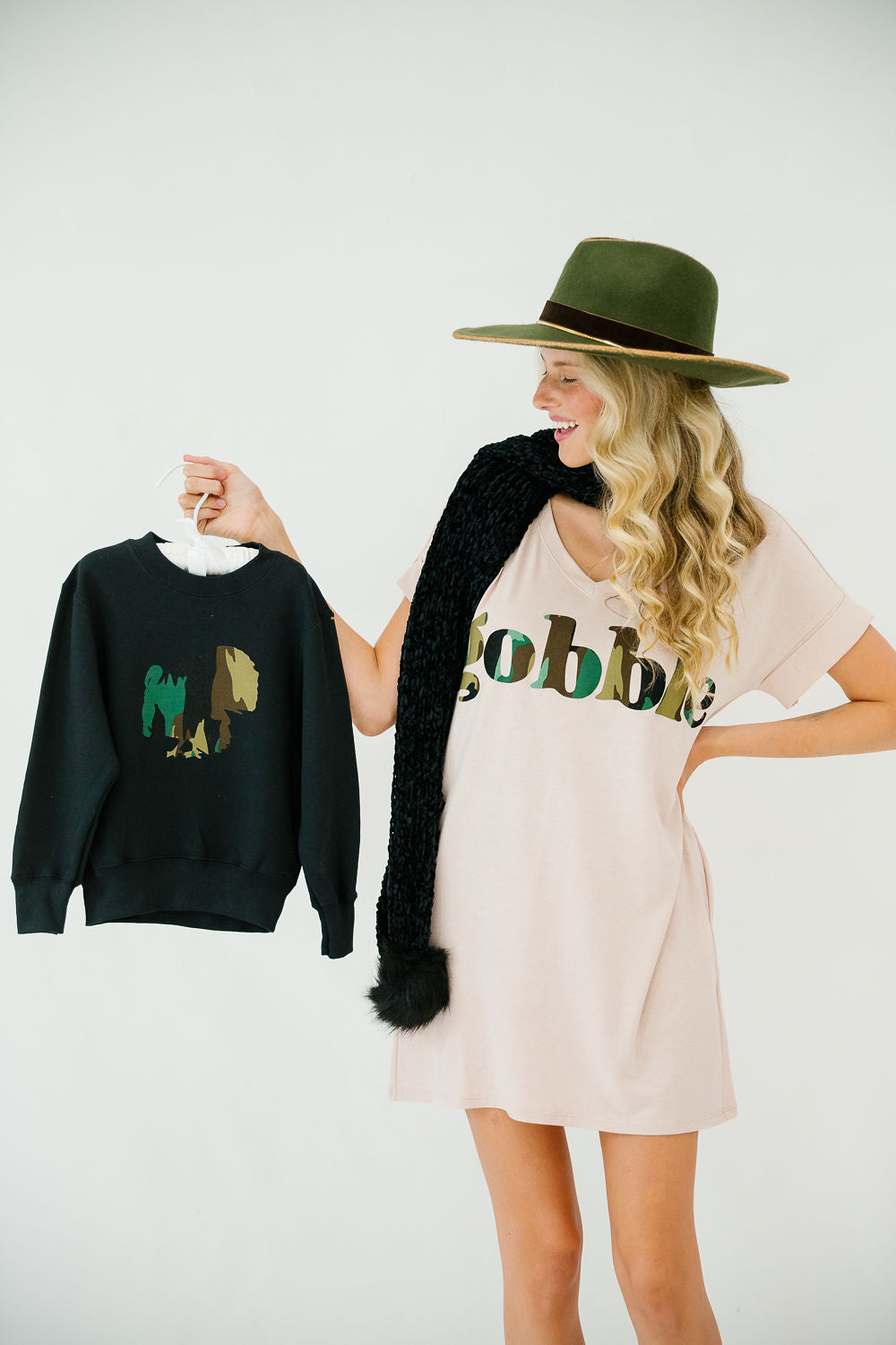 MINI KIDS CAMO TURKEY BLACK PULLOVER PULLOVER Judith March