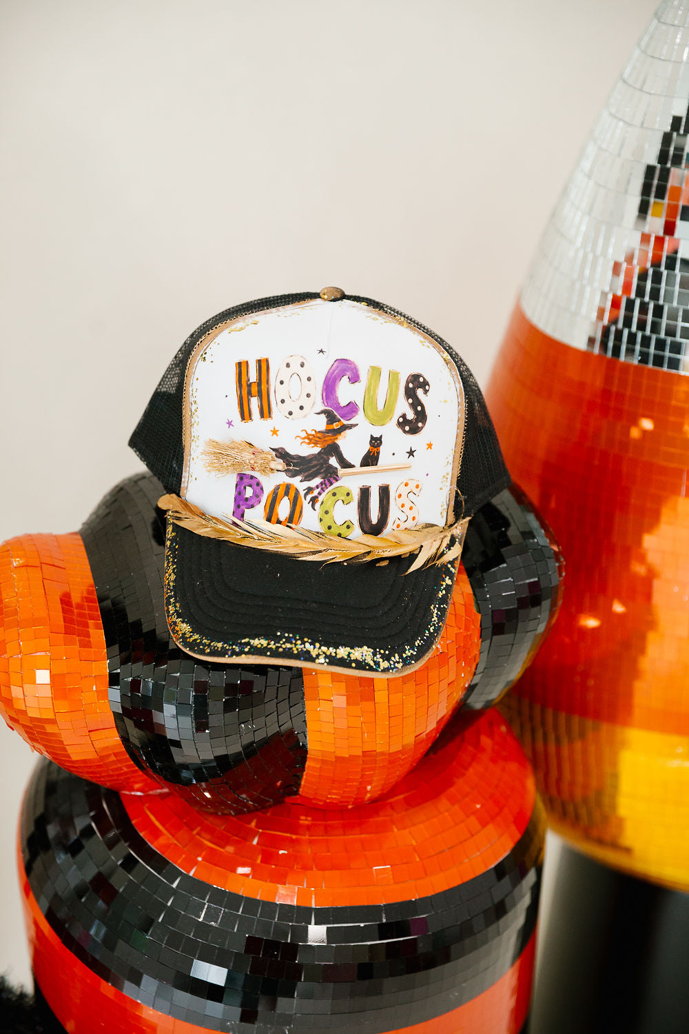 HOCUS POCUS BLACK TRUCKER HAT TRUCKER HAT Judith March