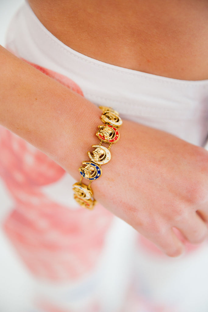 GOLDEN HORSESHOES BRACELET BRACELET Judith March