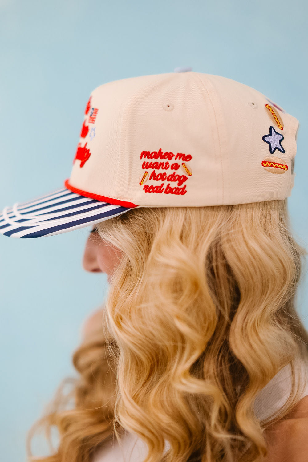 YOU LOOK LIKE THE FOURTH OF JULY STRUCTURED HAT HAT Judith March