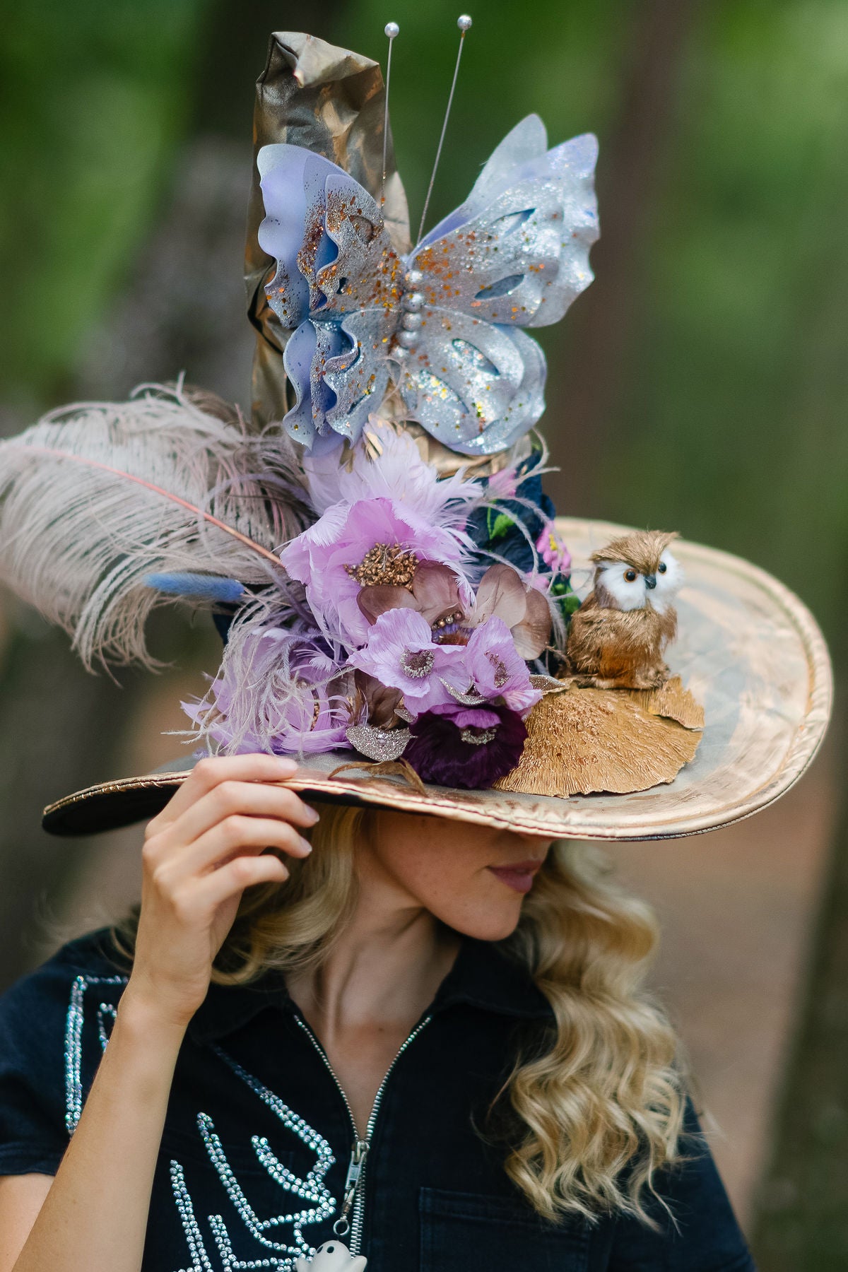 WHISPERING WOODS WITCH HAT (ONE OF A KIND) WITCH HAT Judith March