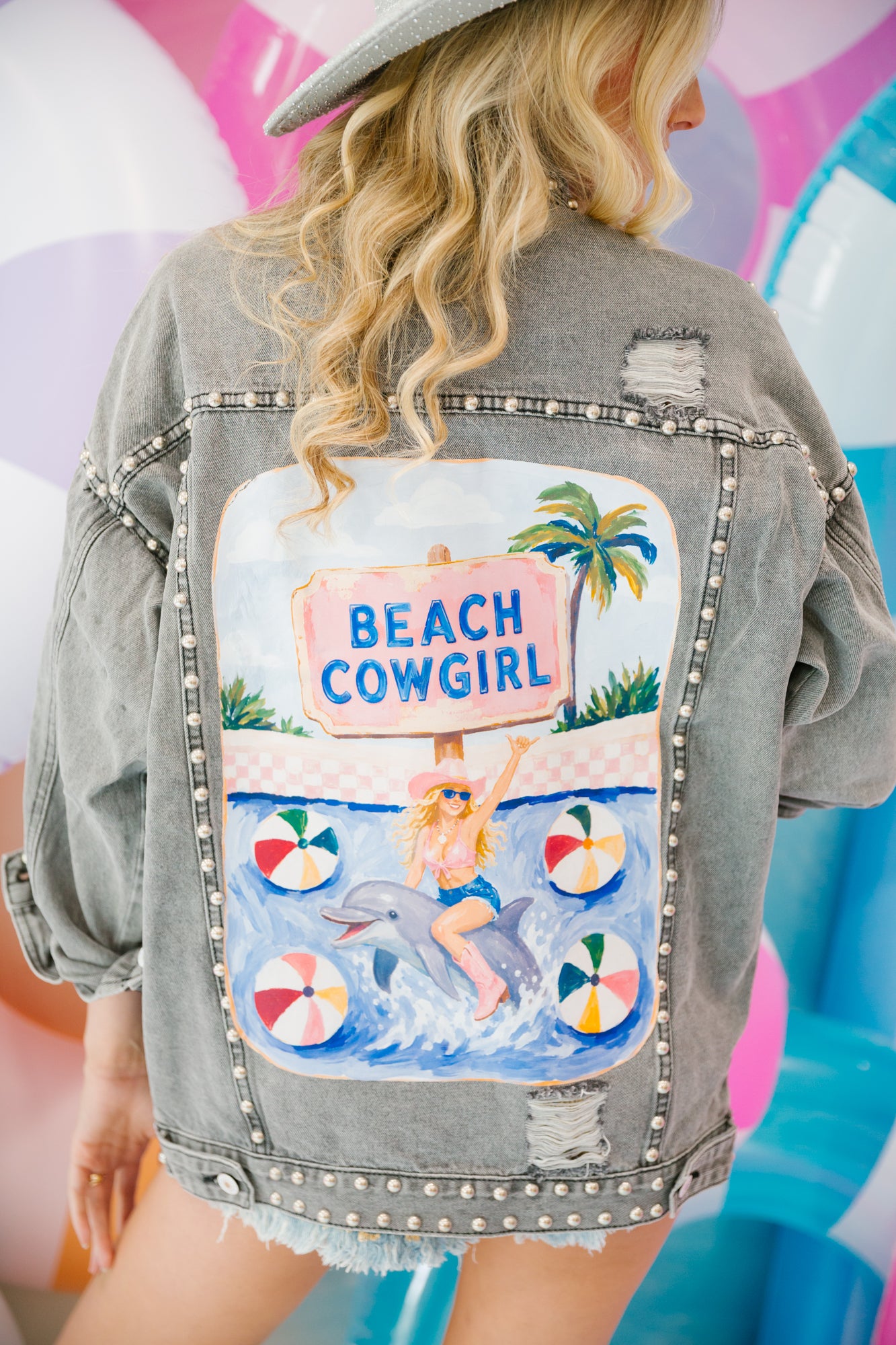 BEACH COWGIRL DARK DENIM JACKET SWEATER Judith March