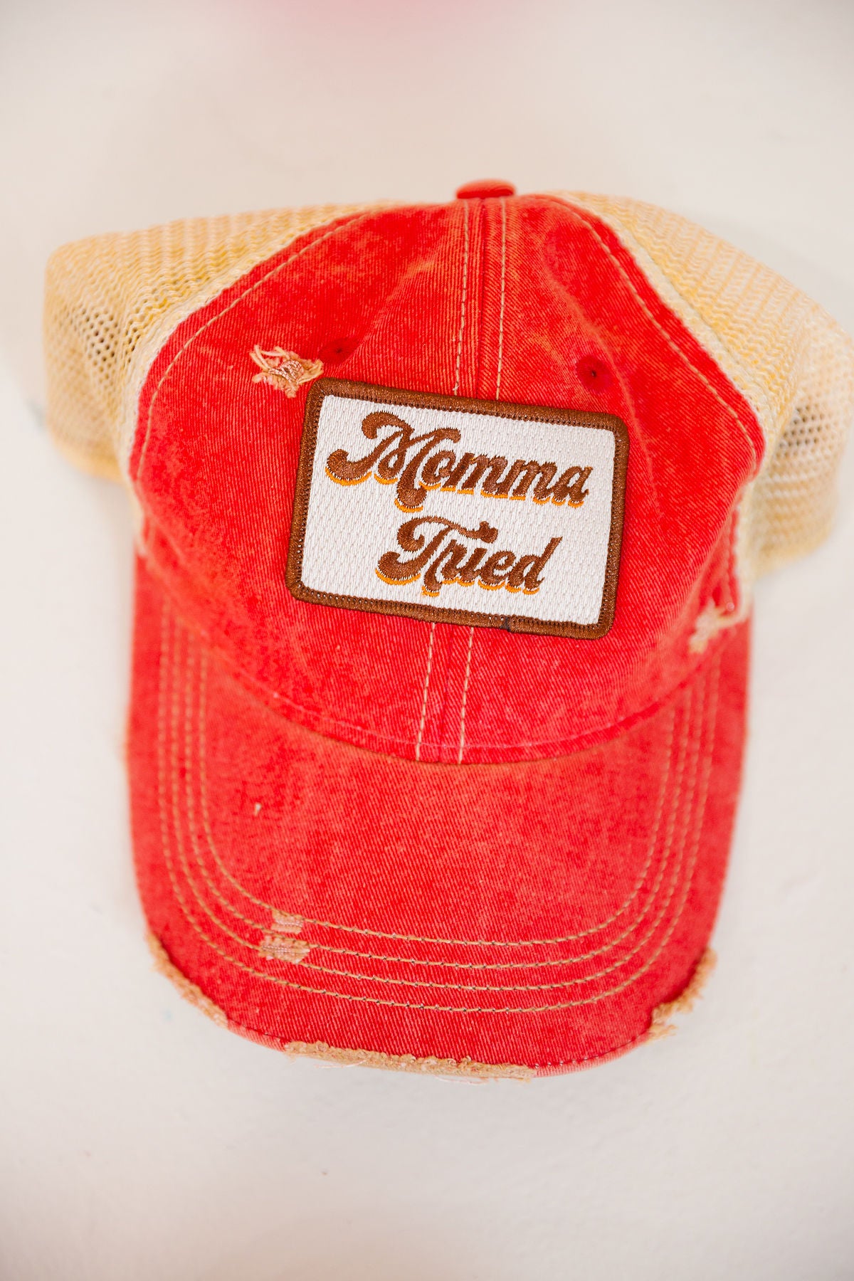 *MOMMA TRIED RED HAT HAT Judith March