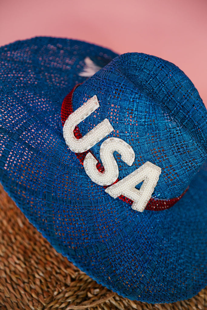 USA BLUE SUN HAT Sun hat Judith March   