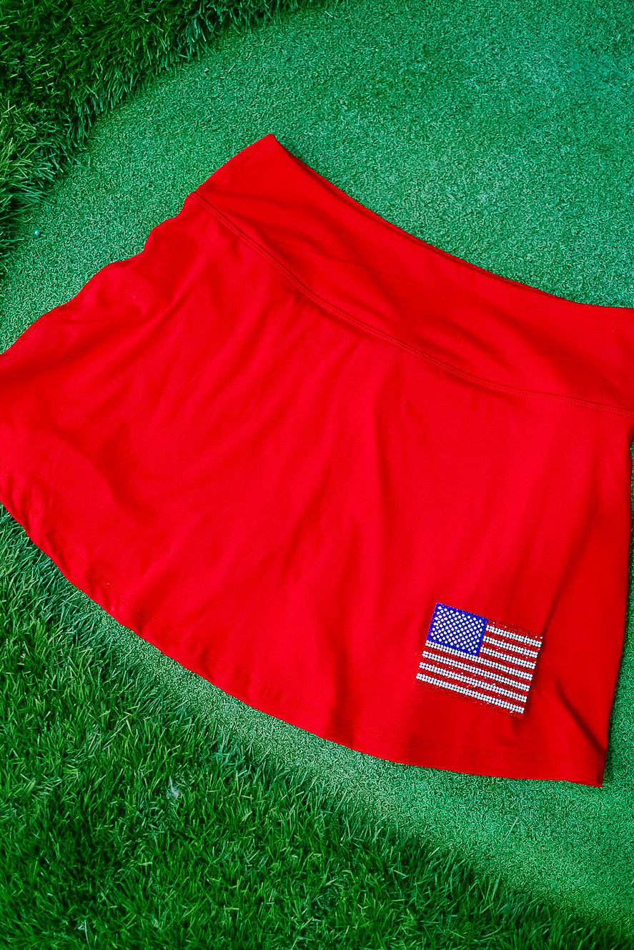 AMERICAN FLAG TENNIS SKIRT SKIRT Judith March