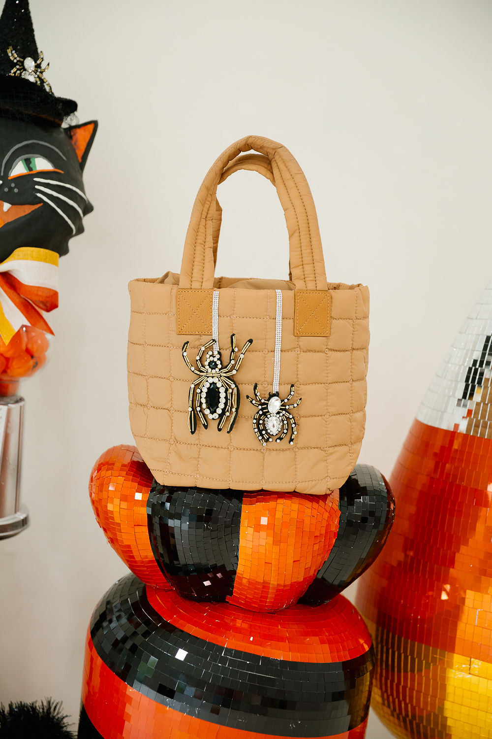 SPIDER DUO TAN TOTE Clutch Judith March