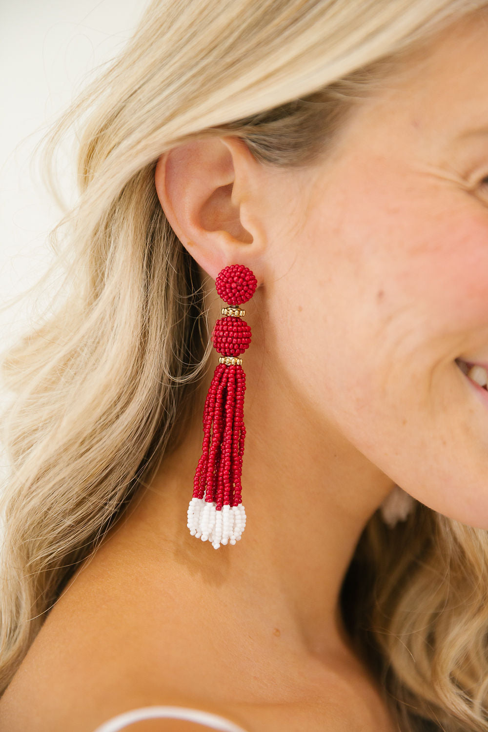 GAMEDAY TASSEL BEADED EARRINGS