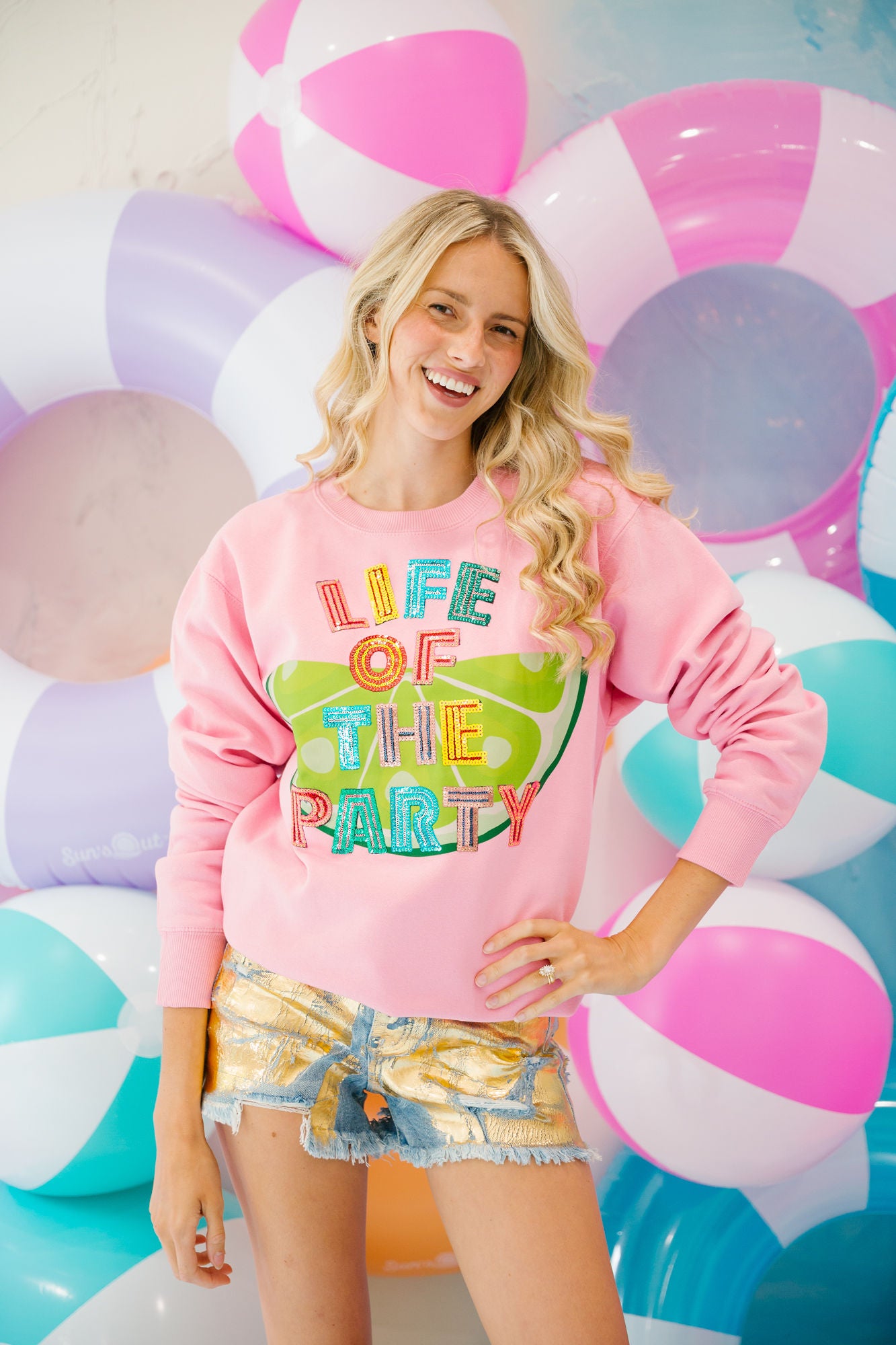 SEQUIN LIFE OF THE PARTY PULLOVER SWEATER Judith March