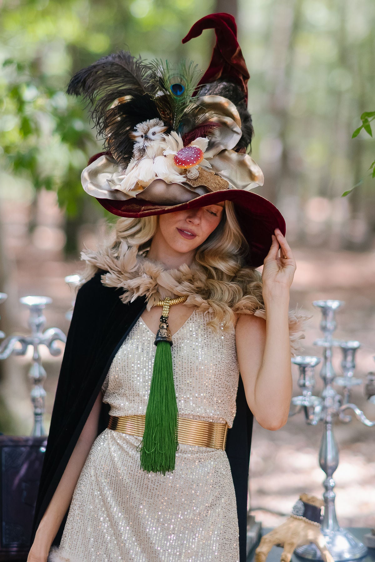 MOONLIT MUSHROOM WITCH HAT (ONE OF A KIND) WITCH HAT Judith March