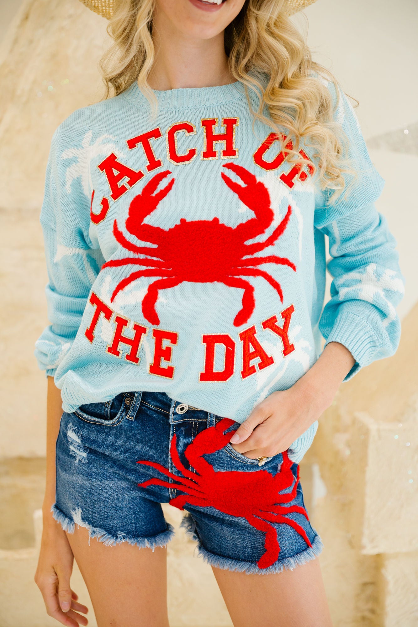 CATCH OF THE DAY CRAB SWEATER SWEATER Judith March