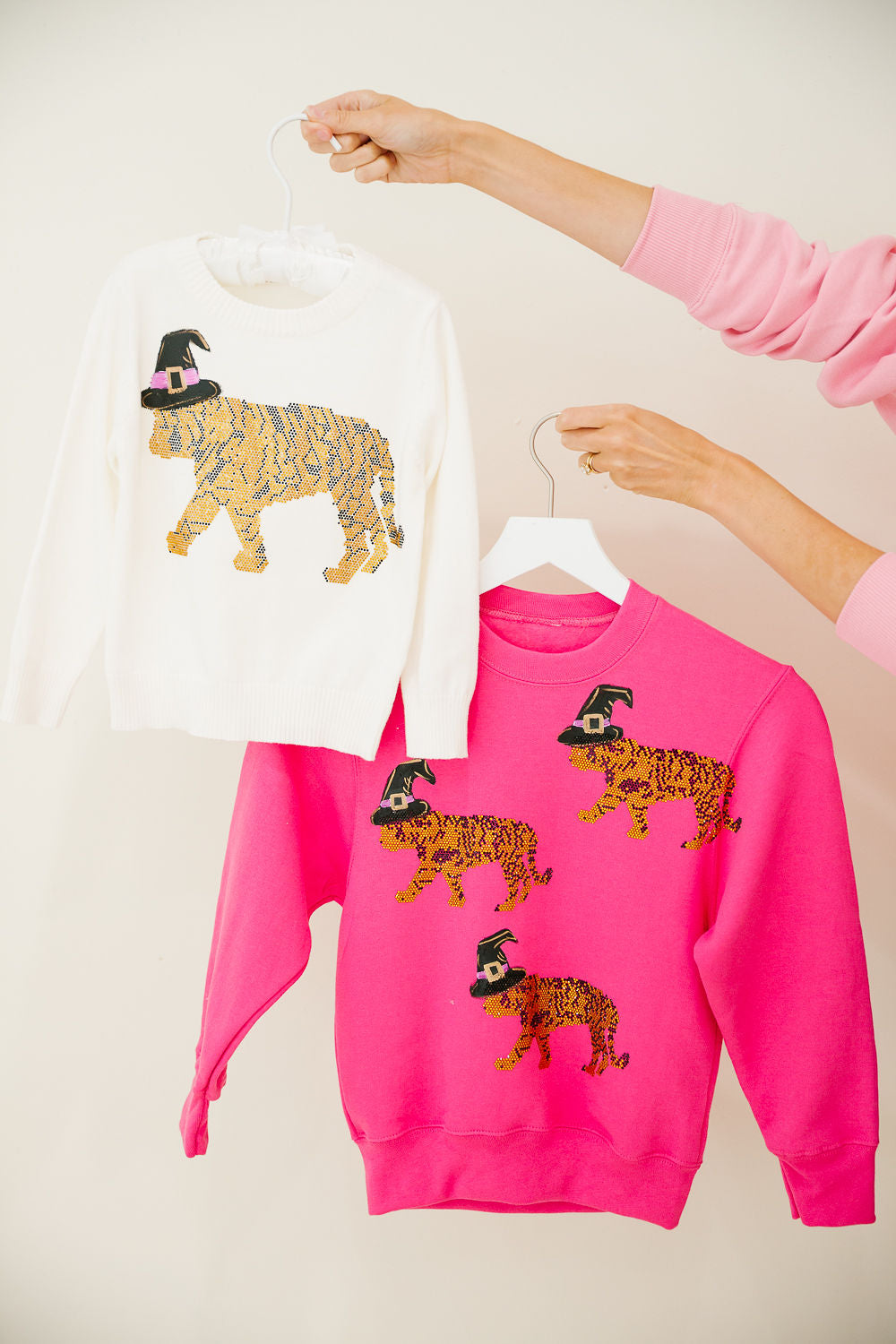 MINI KIDS WILD CAT WHITE SWEATER PULLOVER Judith March