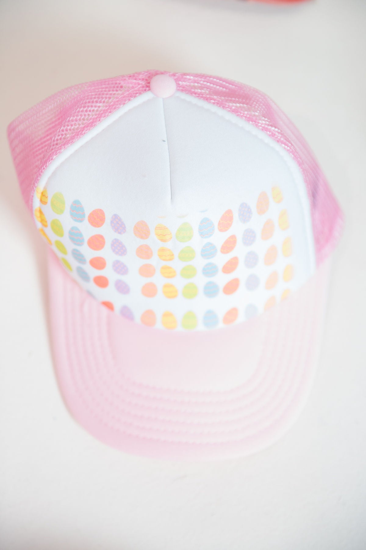 *PASTEL EASTER EGGS PINK TRUCKER HAT HAT Judith March