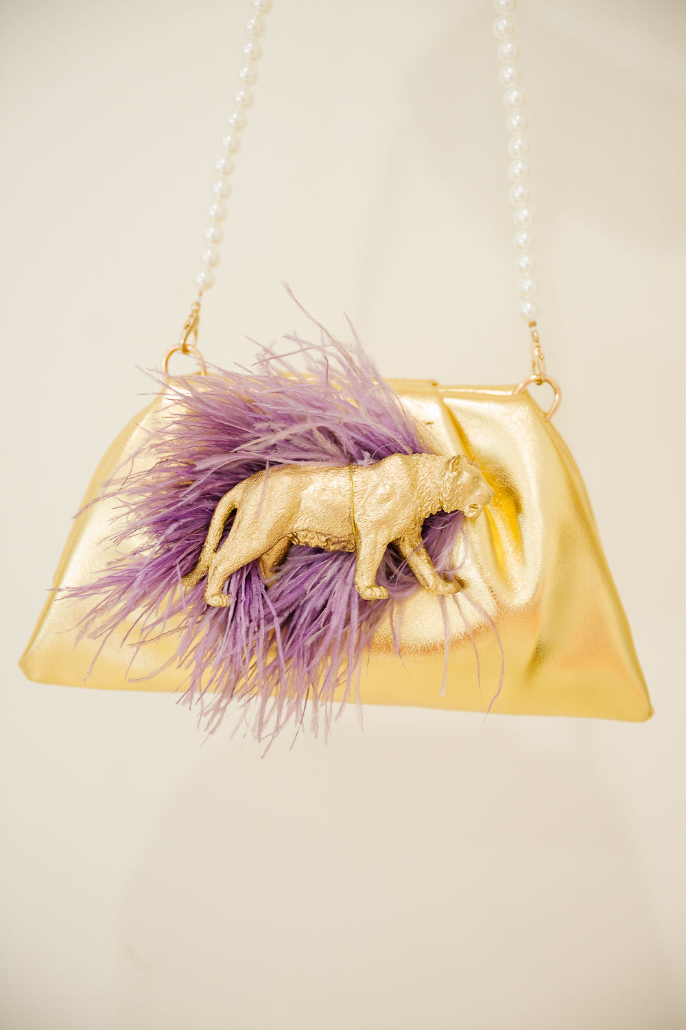 GOLDEN TIGER LUXE HANDBAG Clutch Judith March