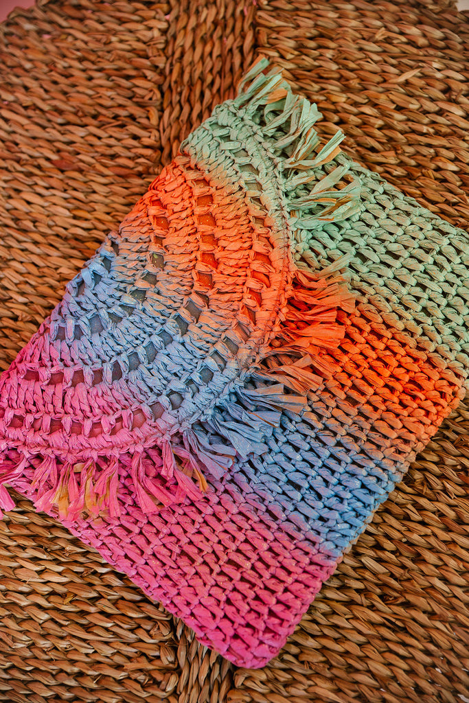 RAINBOW STRAW CLUTCH Clutch Judith March   