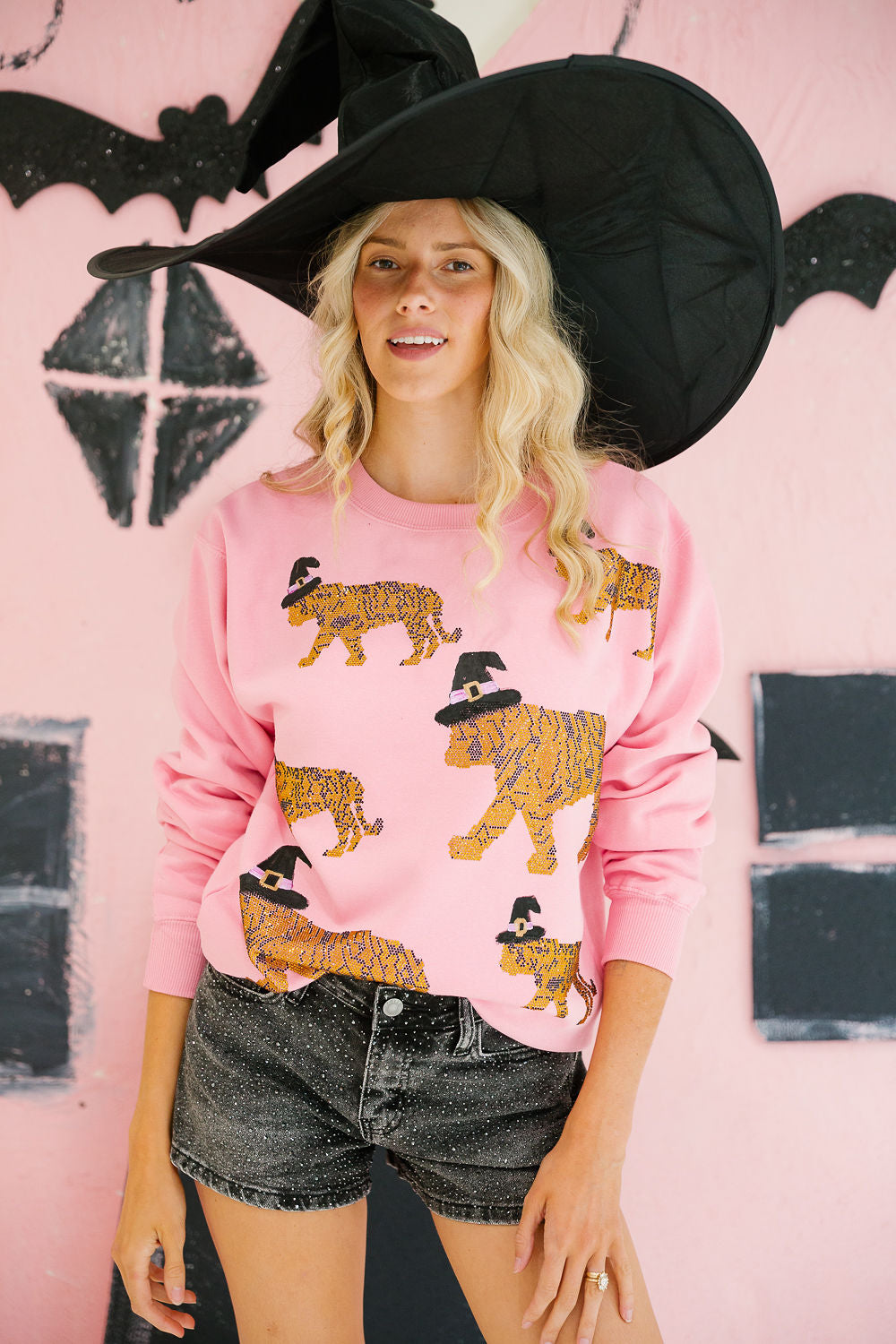 WILD CAT PINK PULLOVER PULLOVER Judith March