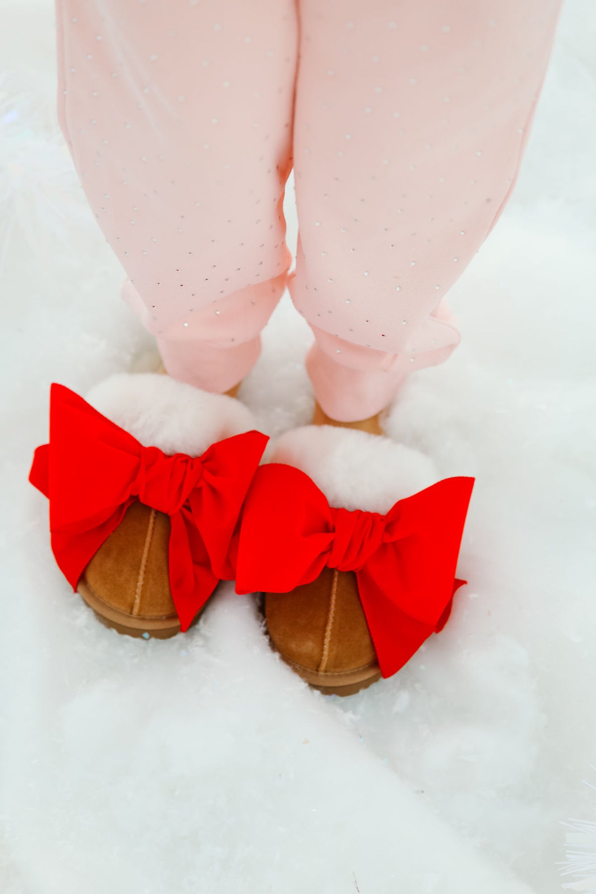 MINI KIDS RED BOW SLIPPERS bow Judith March