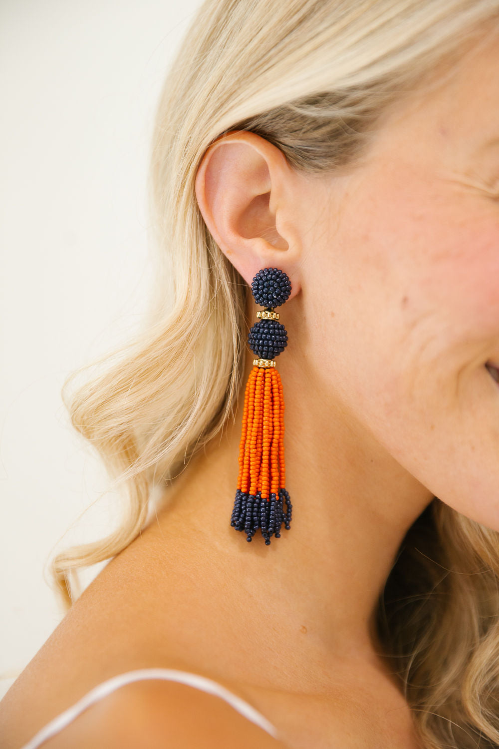 GAMEDAY TASSEL BEADED EARRINGS