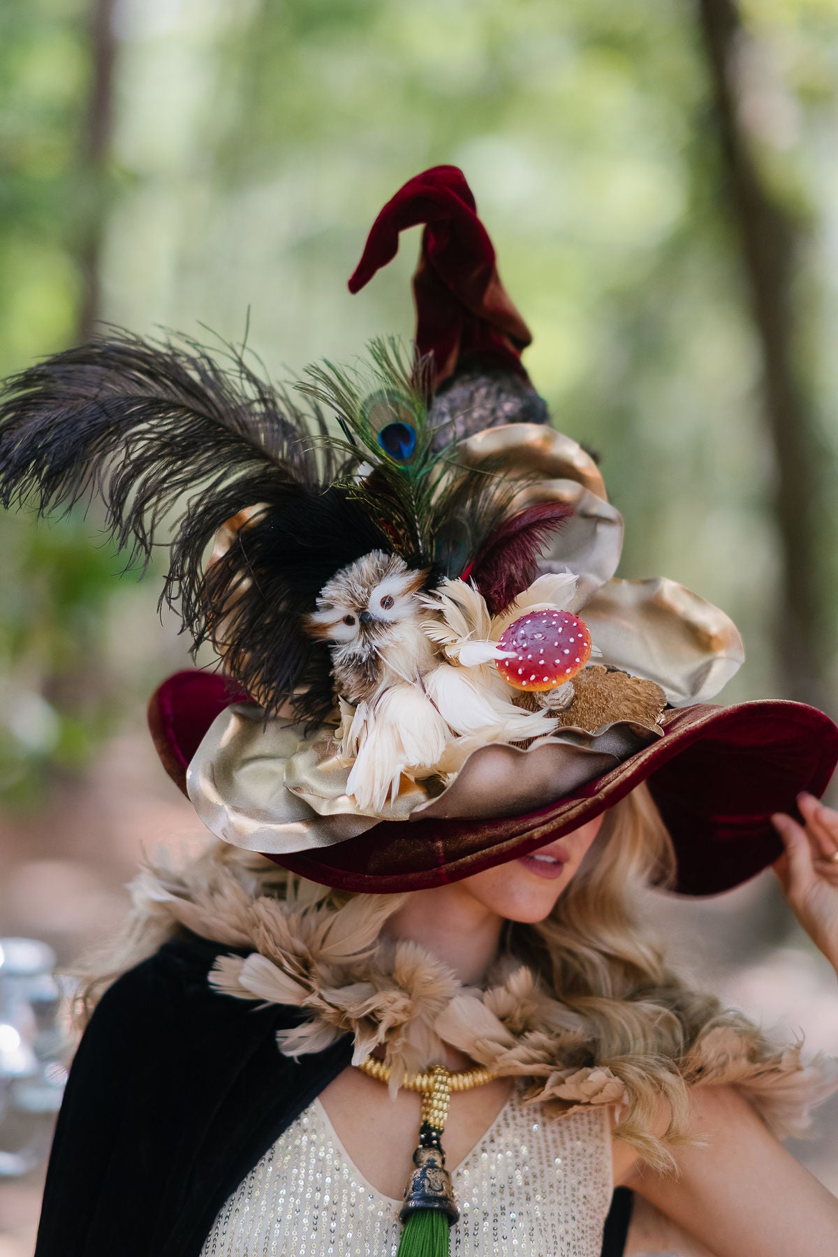 MOONLIT MUSHROOM WITCH HAT (ONE OF A KIND)
