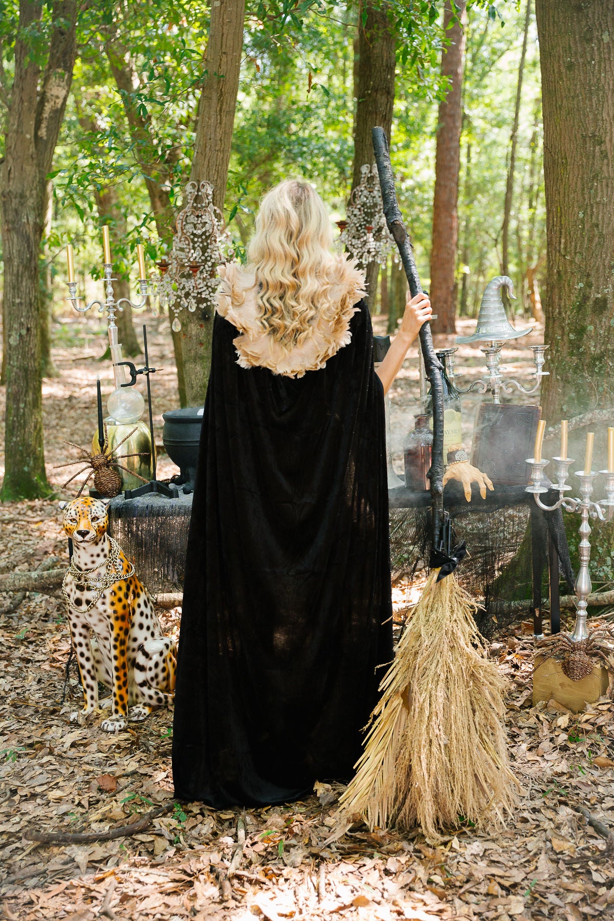 THE MIDNIGHT HEIRESS FEATHER CAPE