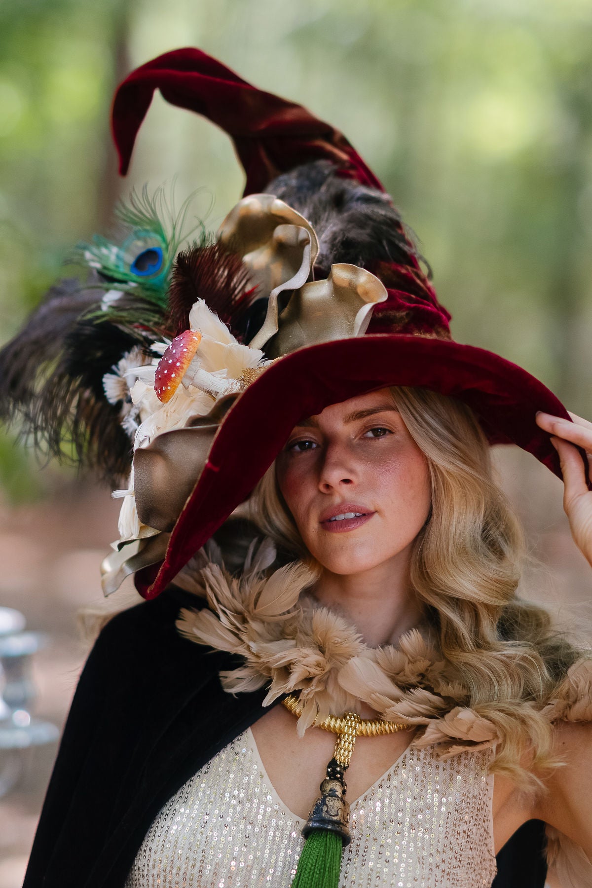 MOONLIT MUSHROOM WITCH HAT (ONE OF A KIND) WITCH HAT Judith March