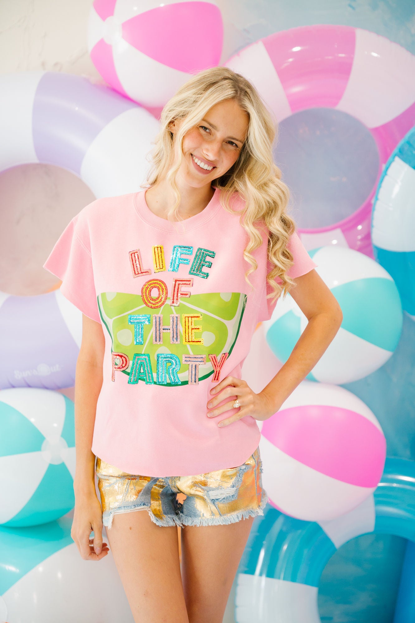SEQUIN LIFE OF THE PARTY PULLOVER SWEATER Judith March