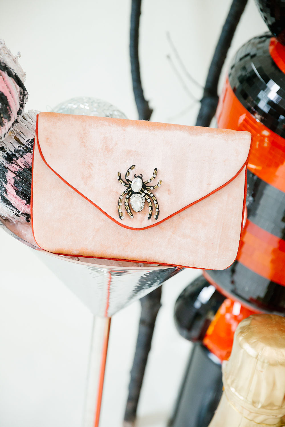 SPOOKY SPIDER VELVET CLUTCH Clutch Judith March