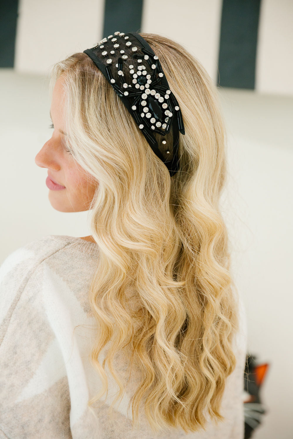 THE CRYSTAL BLACK WIDOW HEADBAND Headband Judith March