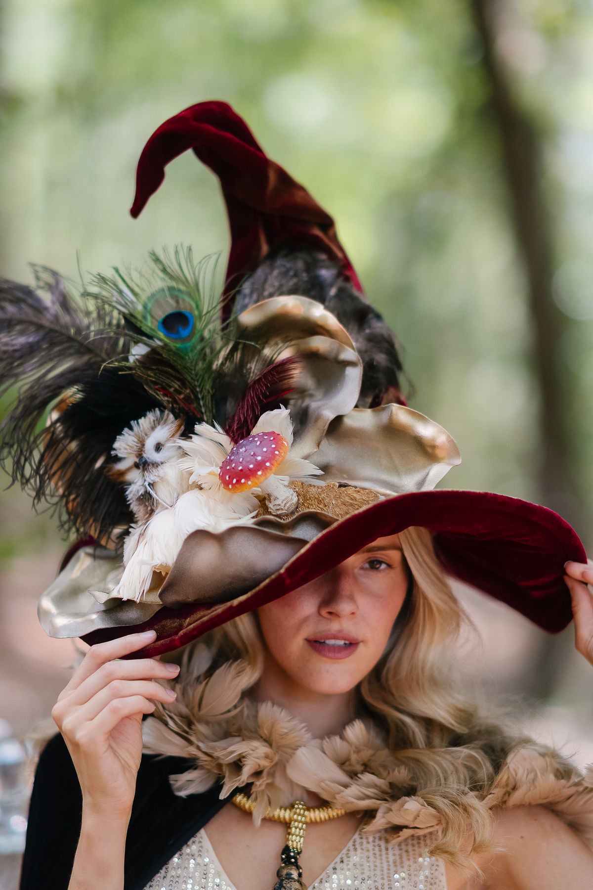 MOONLIT MUSHROOM WITCH HAT (ONE OF A KIND)