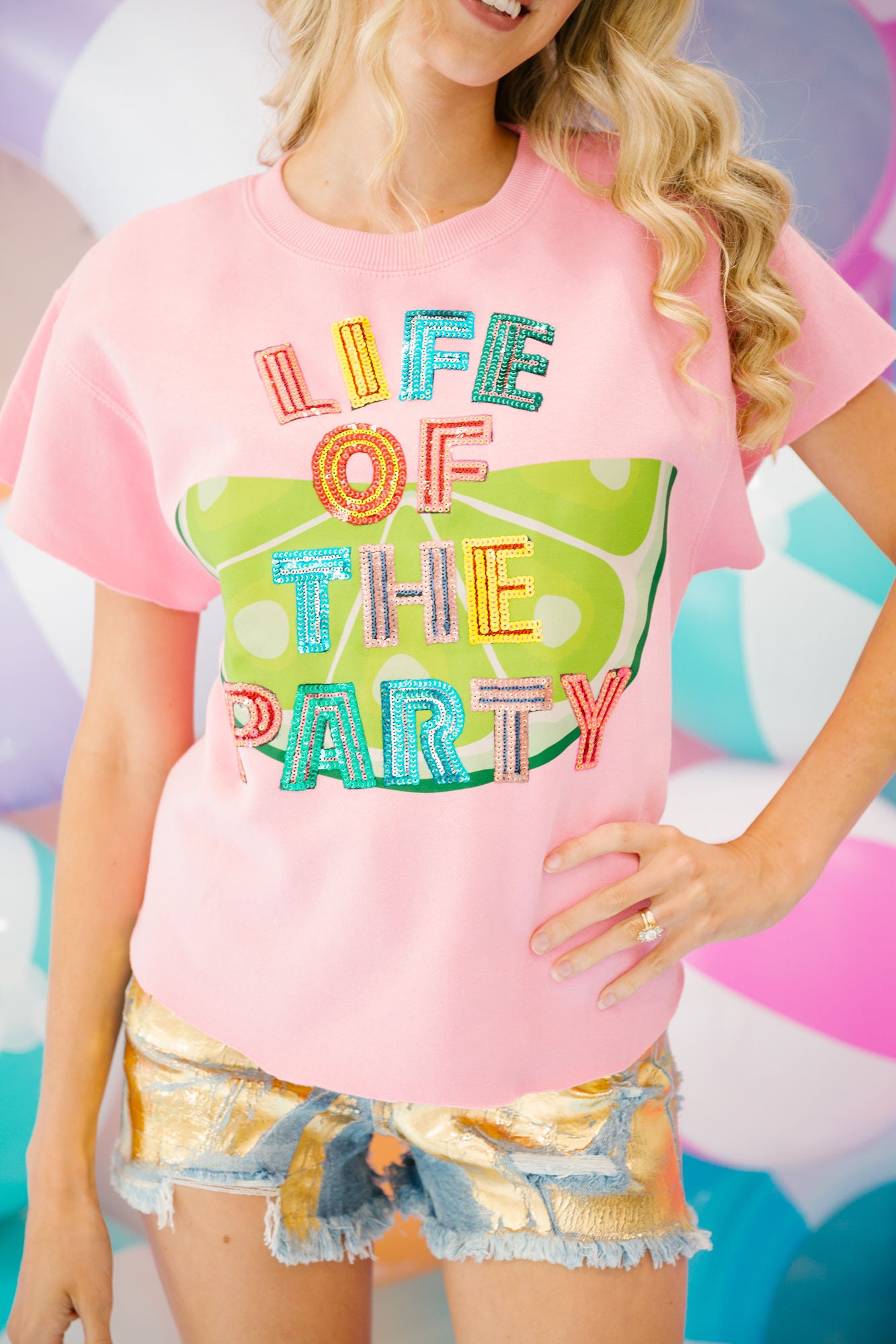 SEQUIN LIFE OF THE PARTY PULLOVER SWEATER Judith March
