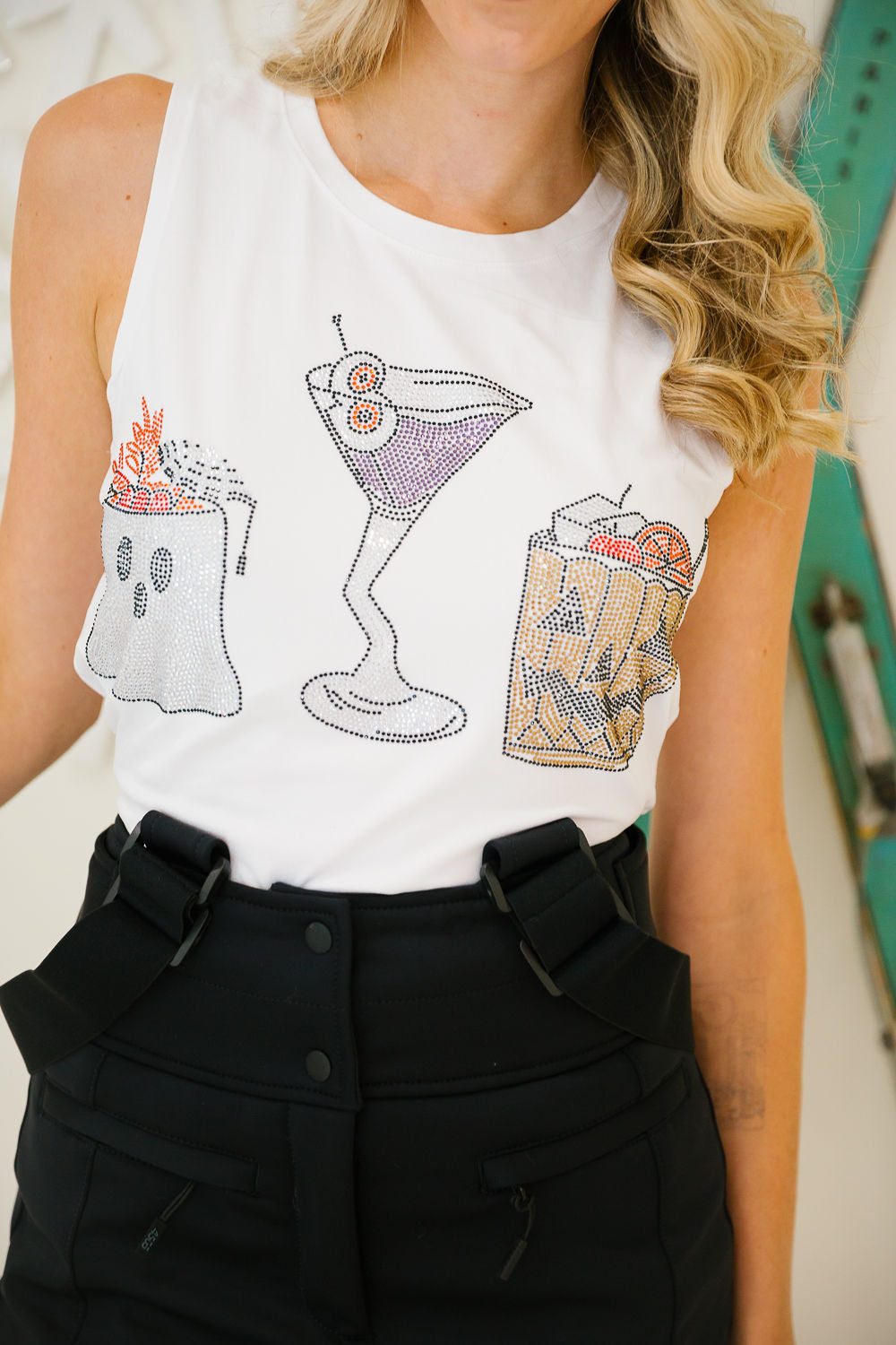 SPOOKY SIPS TEE/TANK PULLOVER Judith March