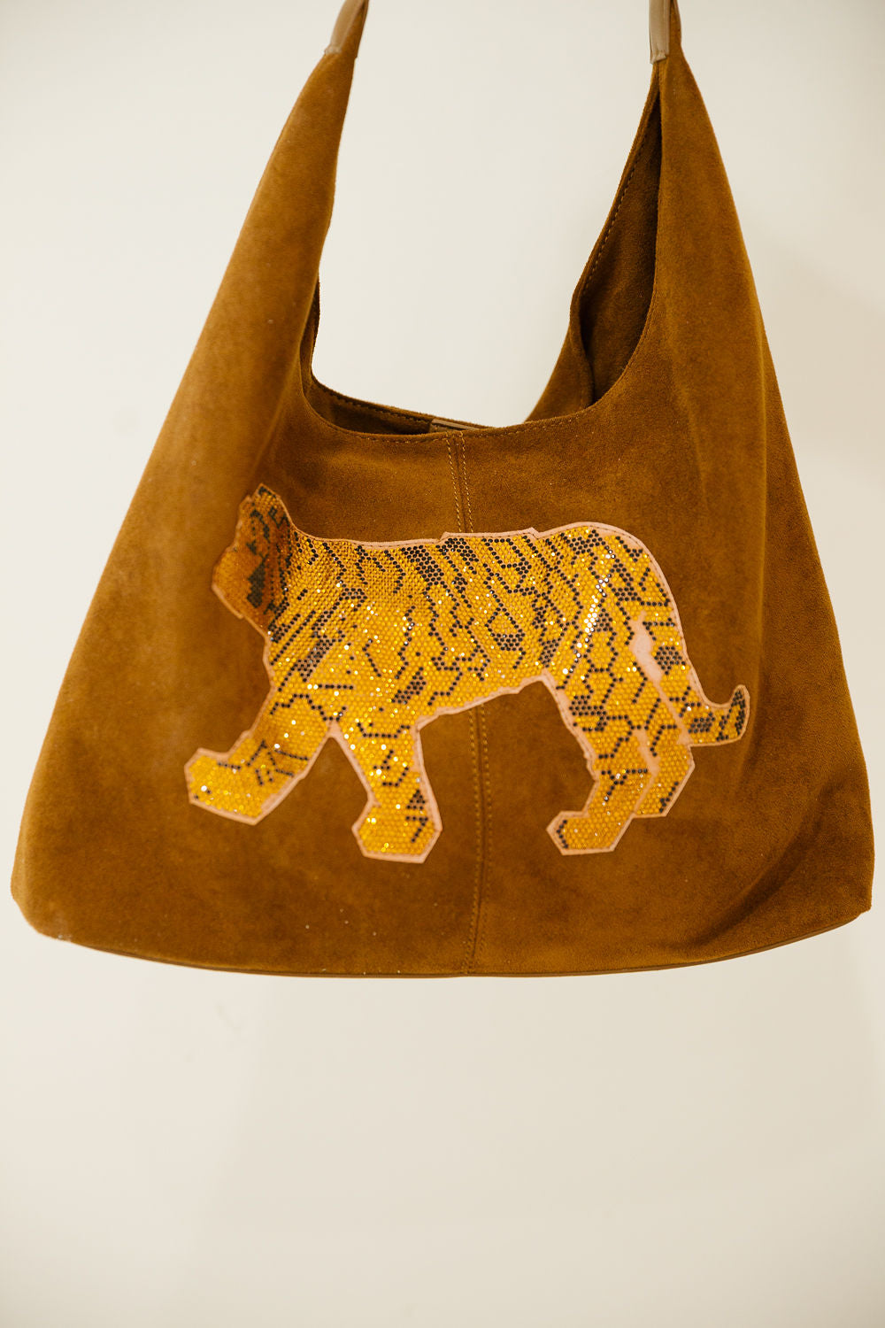 WILD TIGER SUEDE HOBO BAG Clutch Judith March