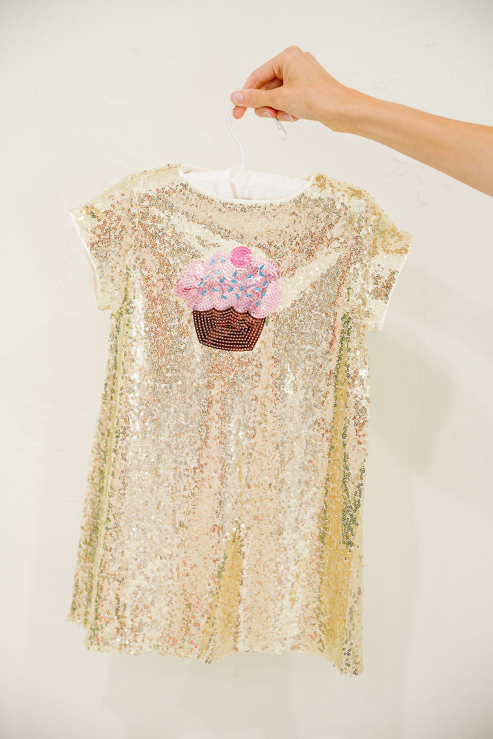 **MINI KIDS CUPCAKE GOLD SEQUIN DRESS DRESS Judith March