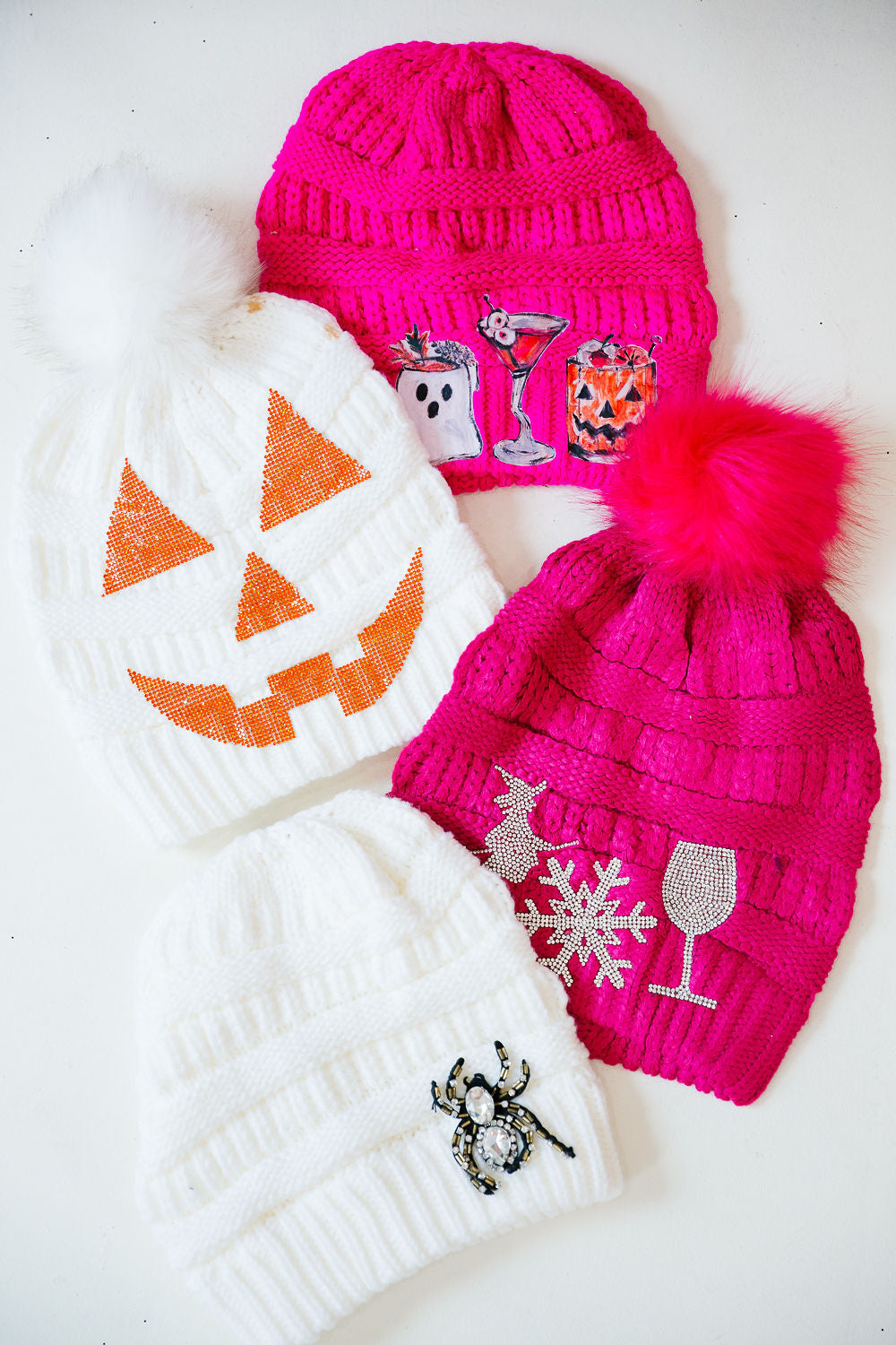 SEQUIN SNOW PINK BEANIE Clutch Judith March