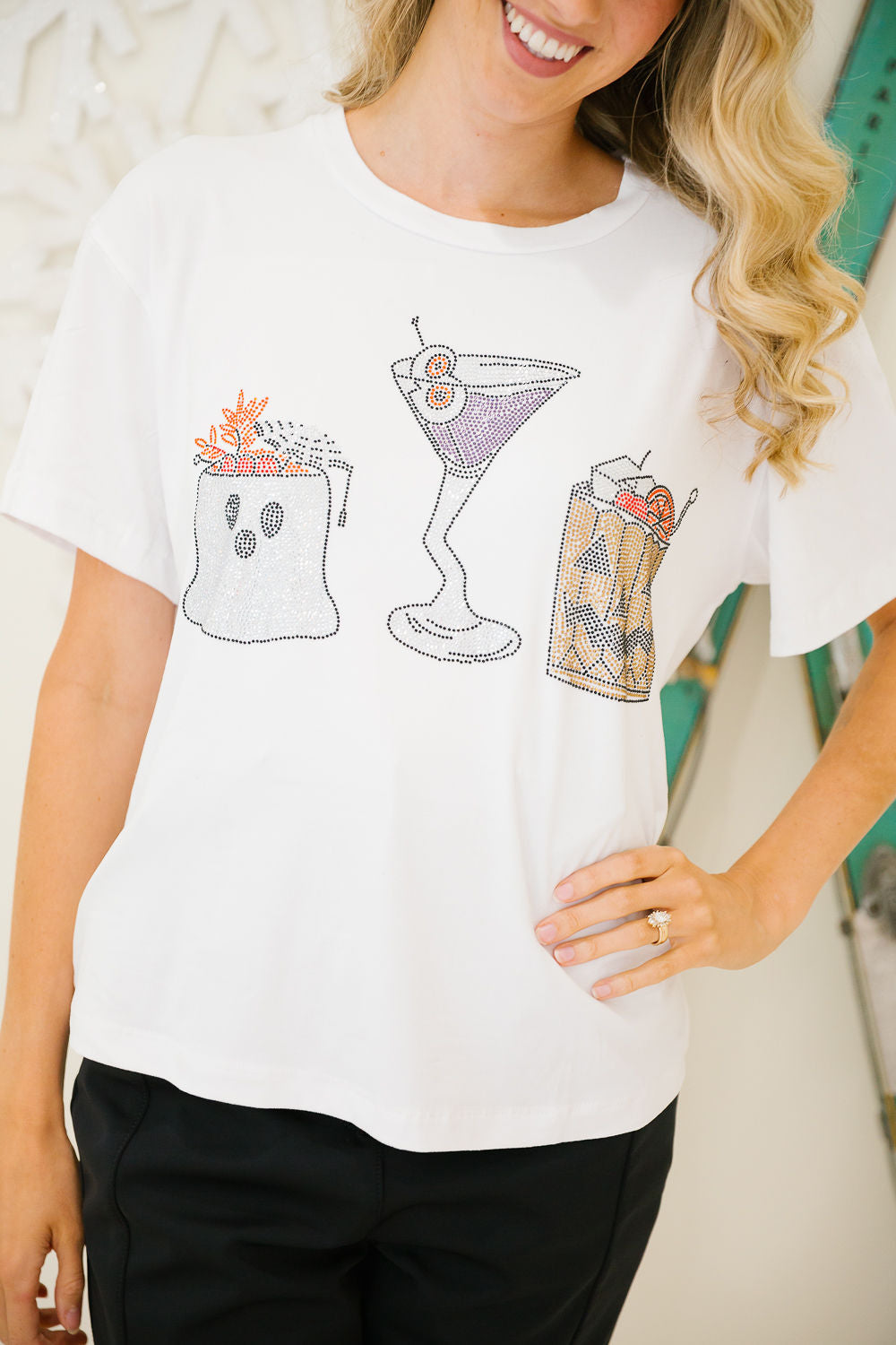 SPOOKY SIPS TEE/TANK PULLOVER Judith March