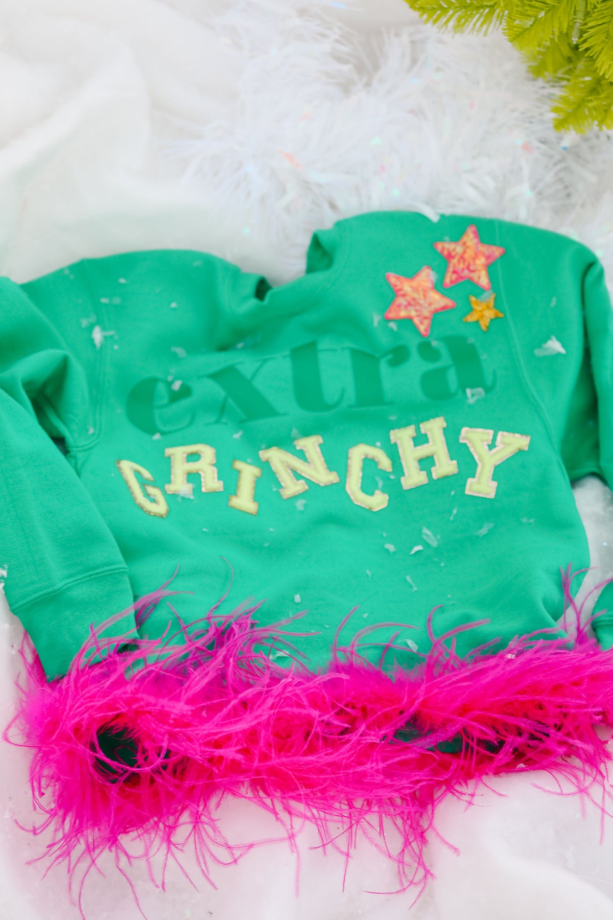 MINI KIDS EXTRA GRINCHY GREEN PULLOVER