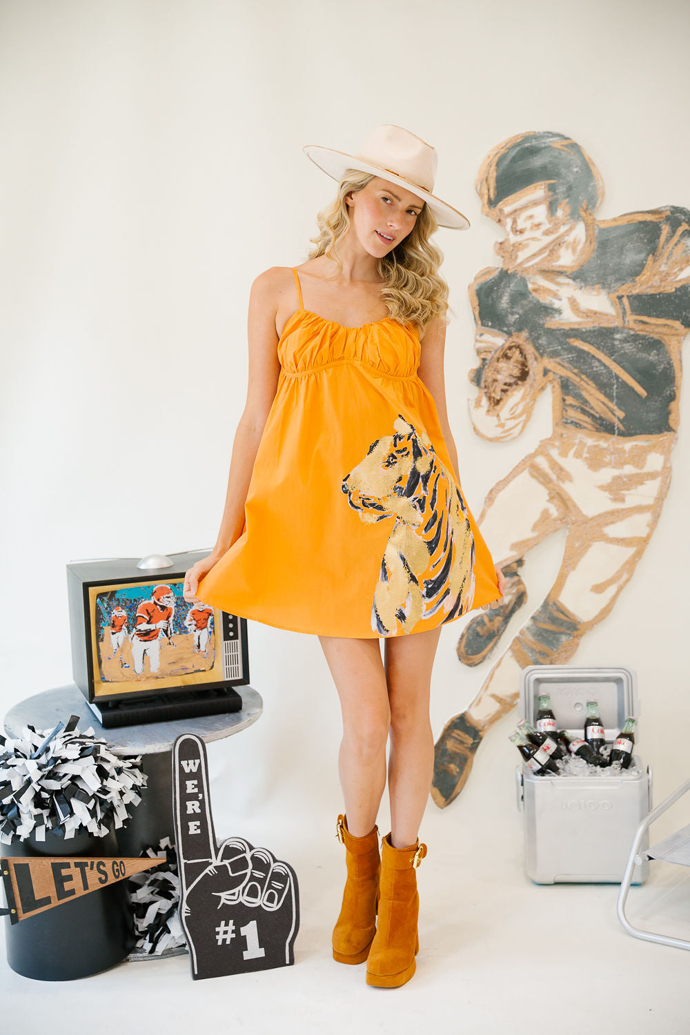 WILD AT HEART HAND PAINTED MINI DRESS DRESS Judith March