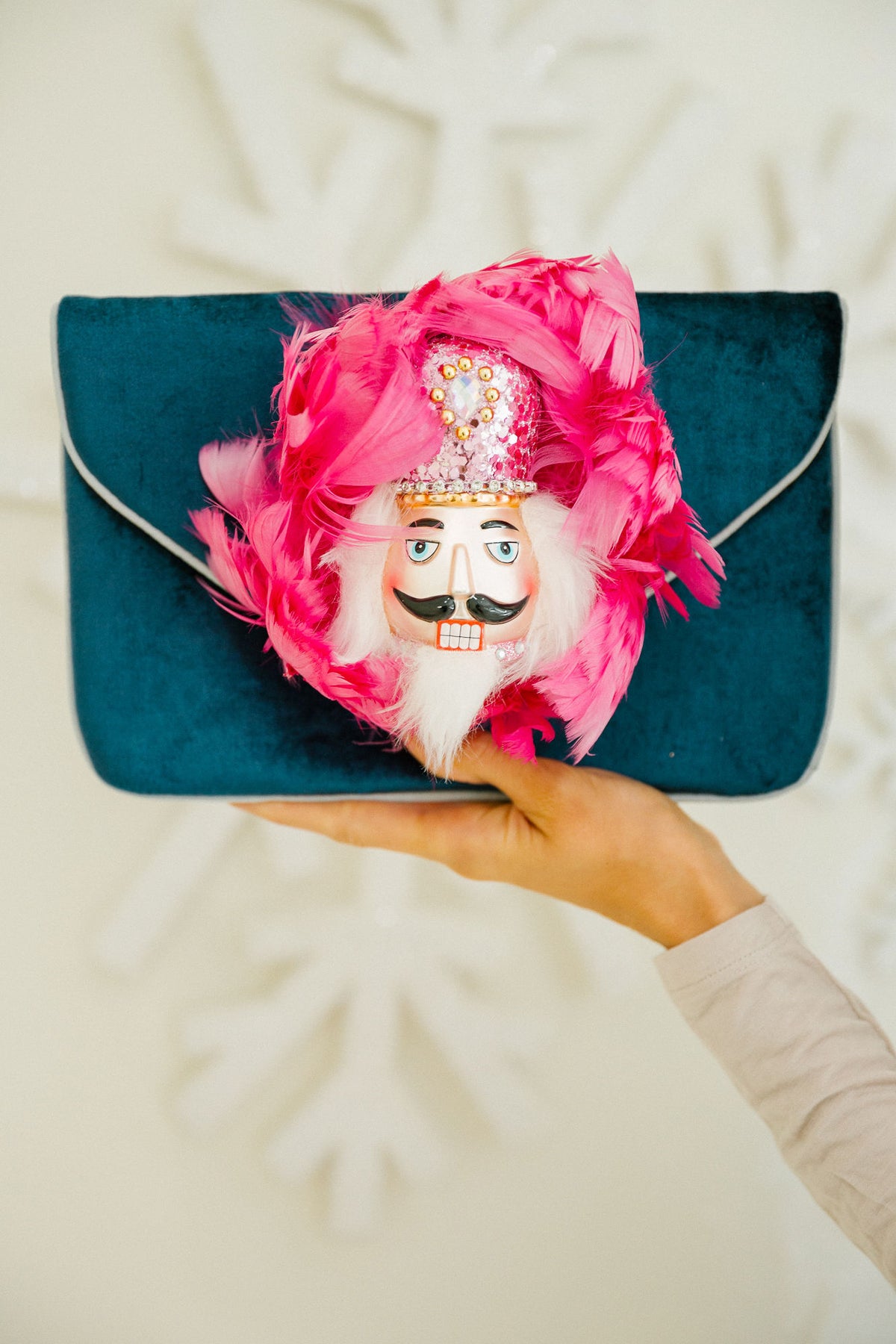 NUTCRACKER NAVY VELVET CLUTCH Clutch Judith March
