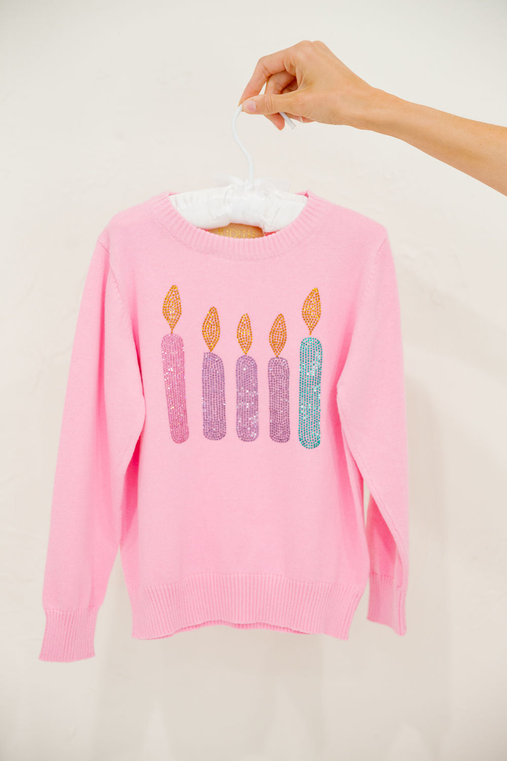 **MINI KIDS BIRTHDAY CANDLES PINK SWEATER SWEATER Judith March