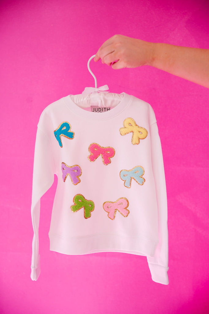 MINI KIDS BOW PATCH PULLOVER