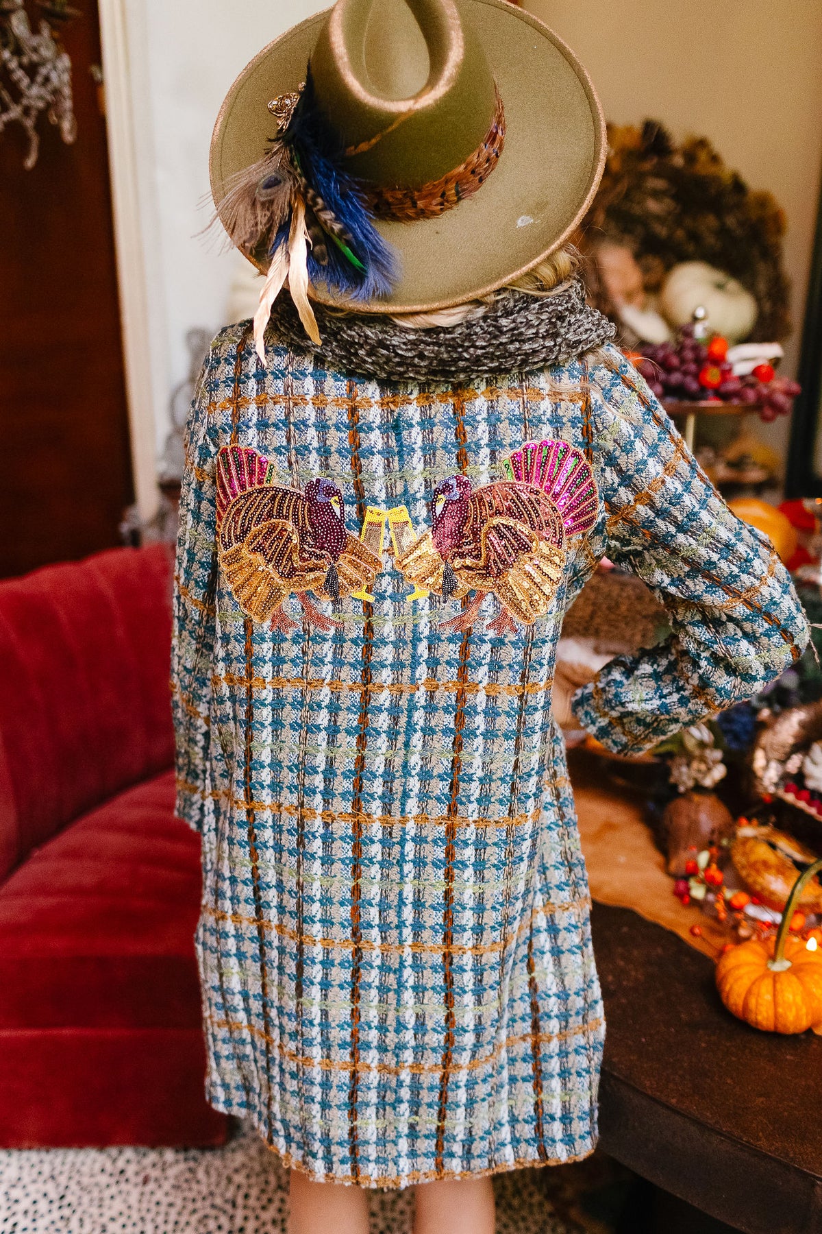 TURKEY CHEERS TWEED COAT JACKET Judith March