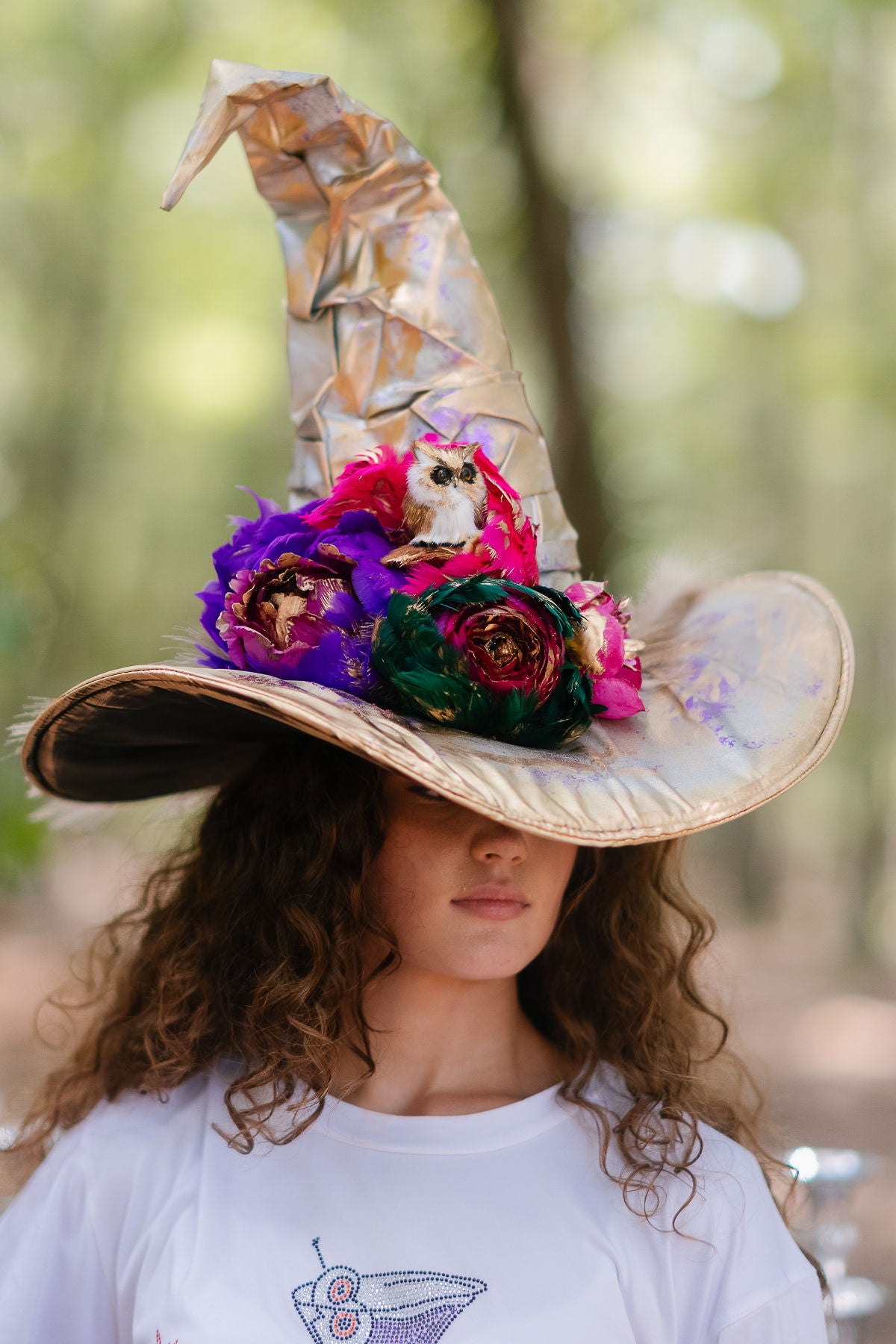 ENCHANTED OWL WITCH HAT (ONE OF A KIND)