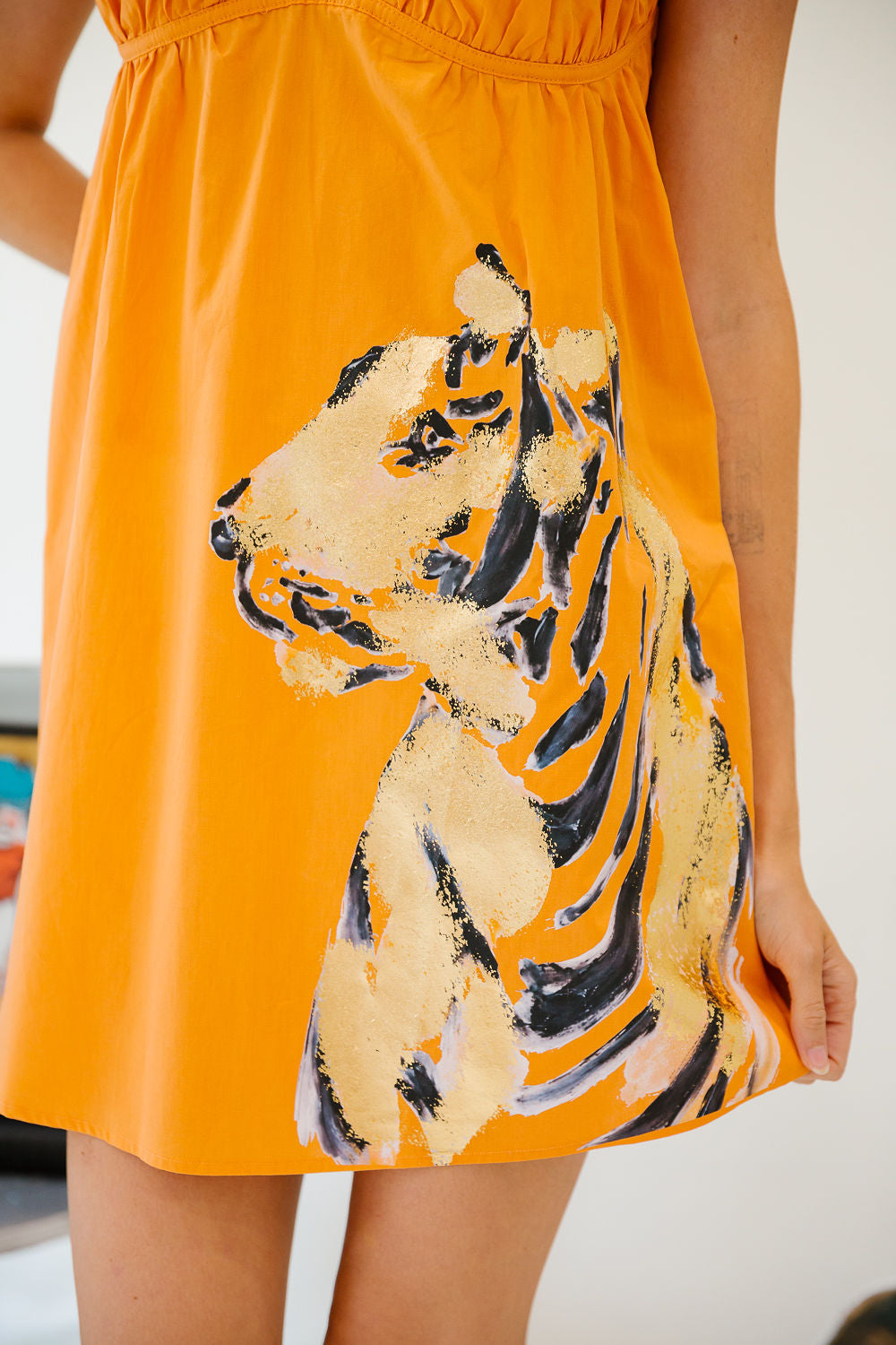WILD AT HEART HAND PAINTED MINI DRESS DRESS Judith March