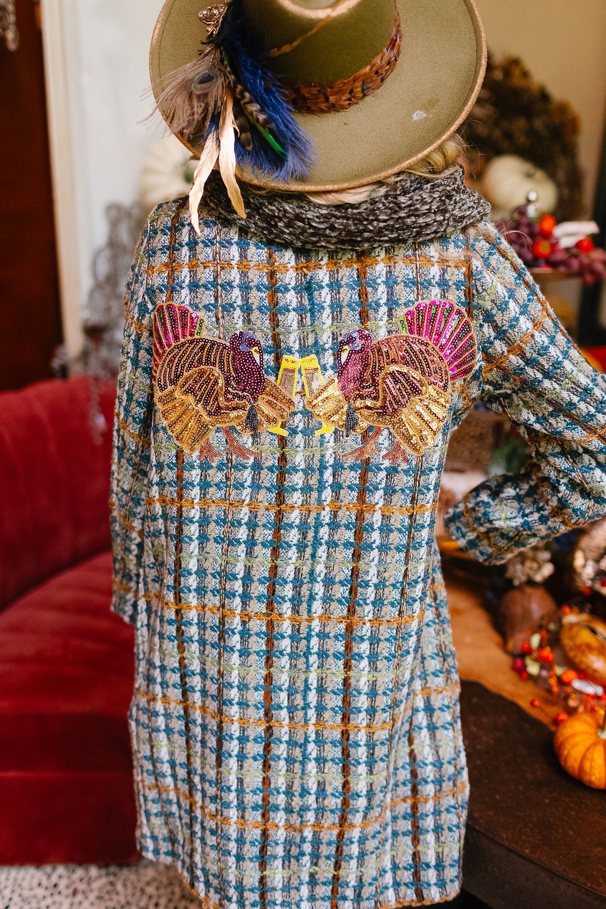 TURKEY CHEERS TWEED COAT JACKET Judith March