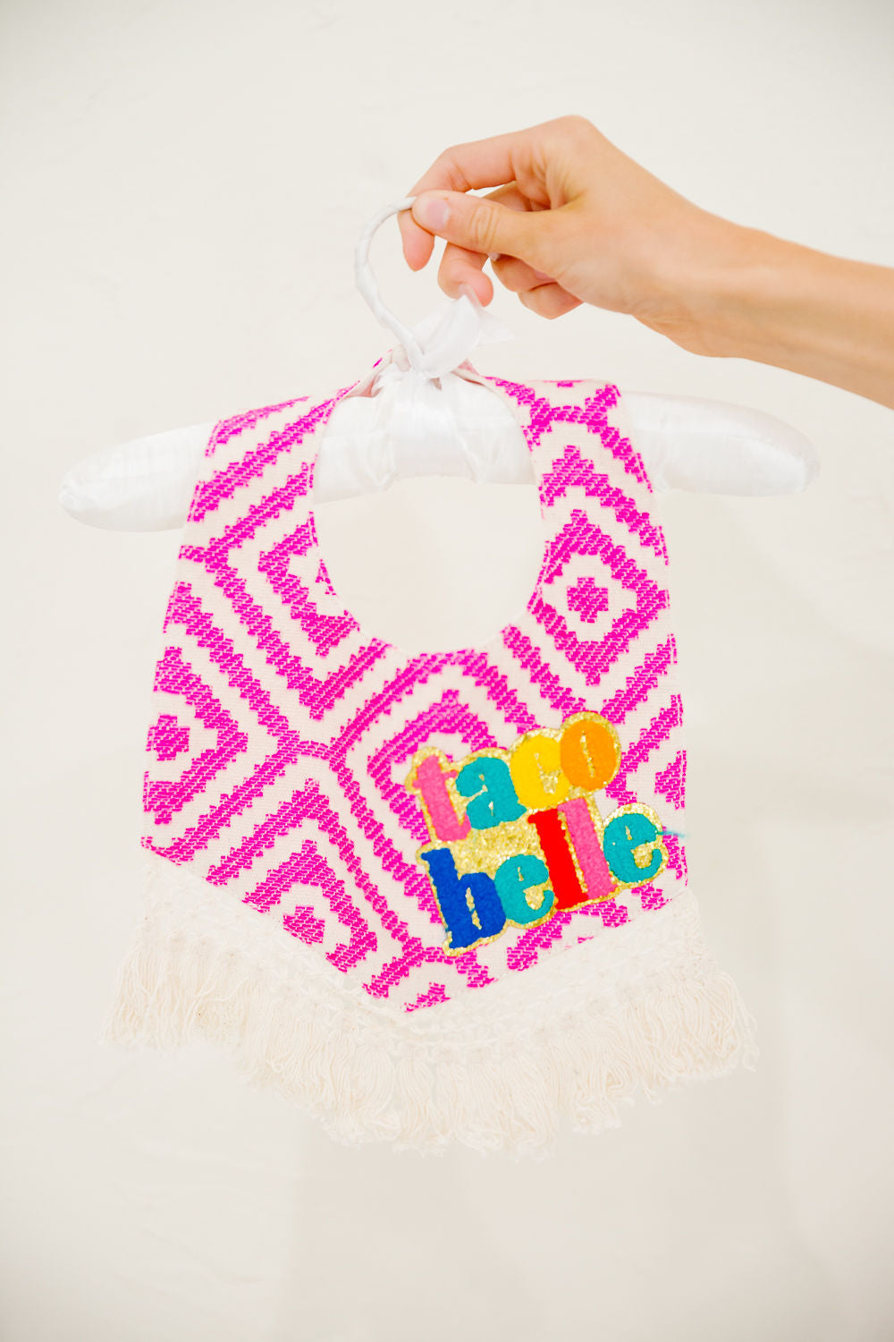 **MINI KIDS TACO BELLE PINK AZTEC BIB - ONE SIZE BIB Judith March