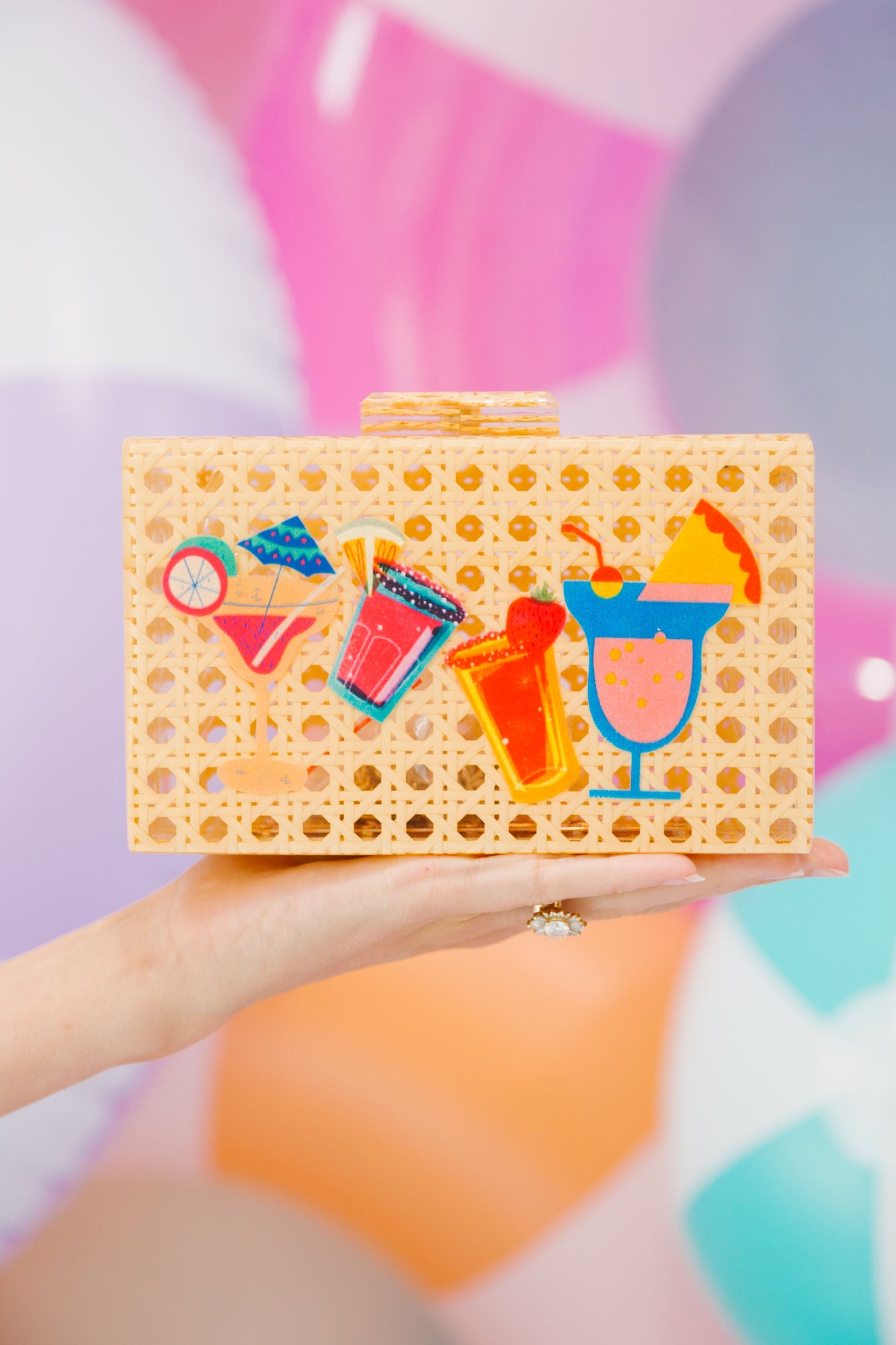 HAPPY HOUR ACRYLIC CLUTCH