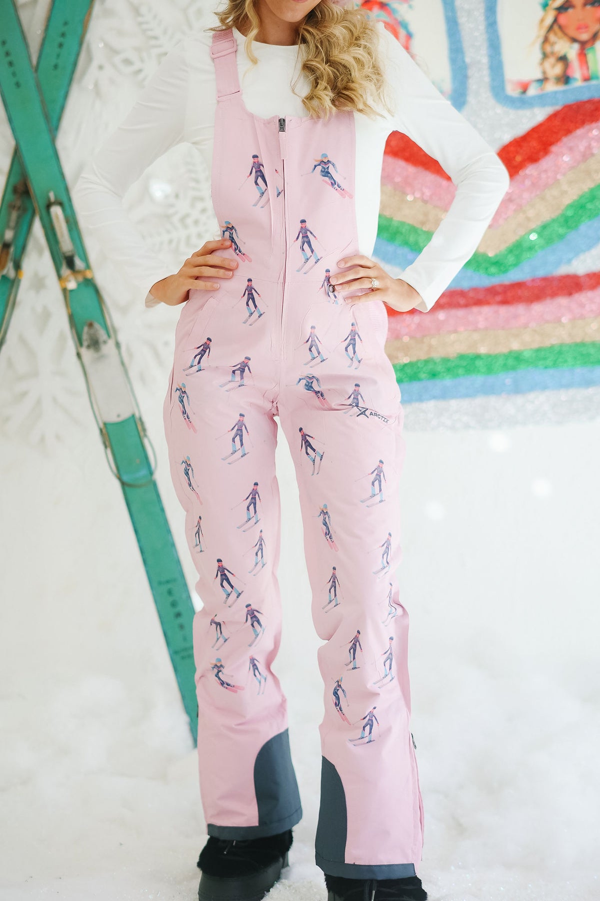 PRETTY IN POWDER PINK SKI BIBS BIBS Judith March