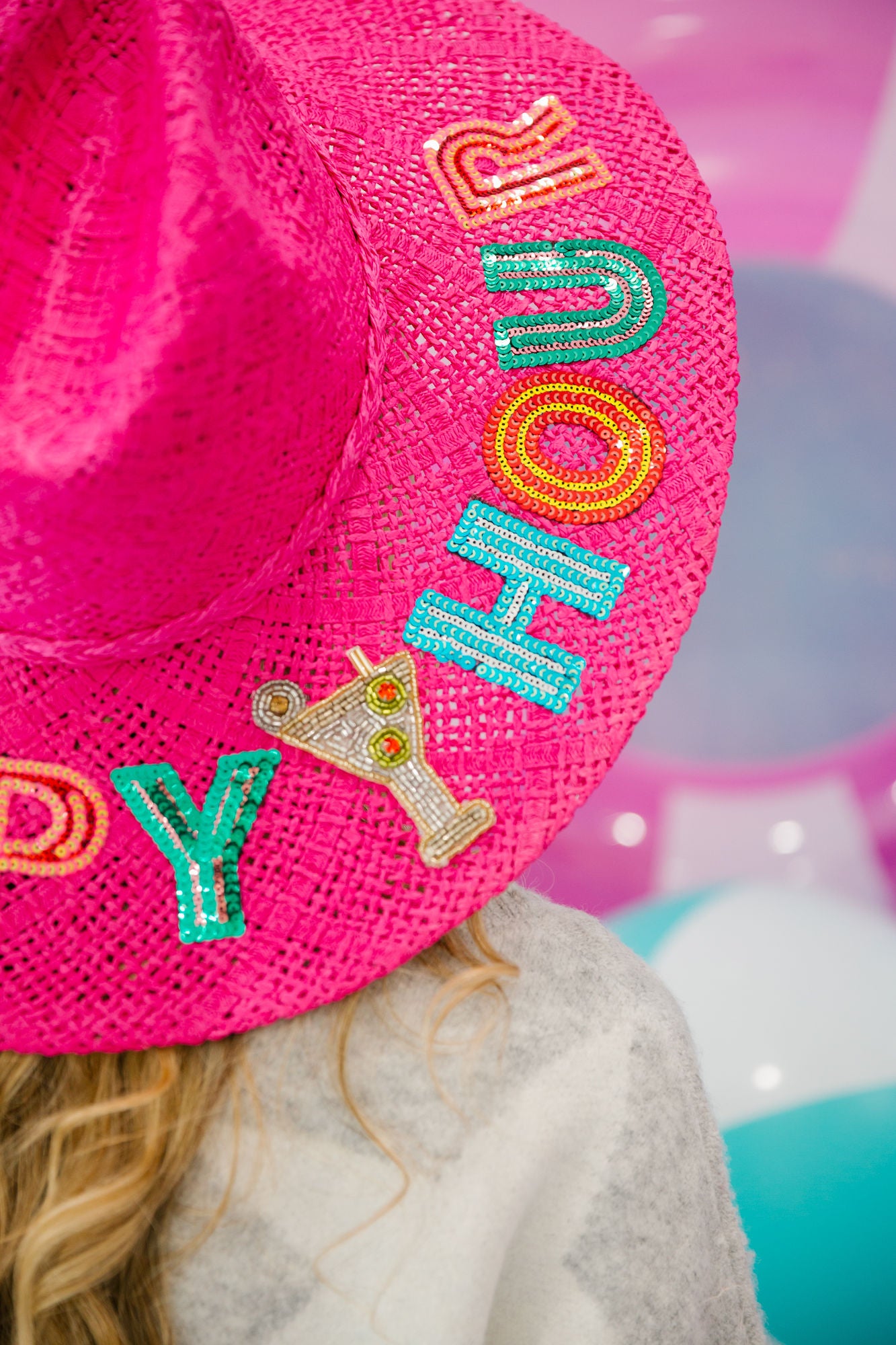 HAPPY HOUR PINK SUN HAT HAT Judith March