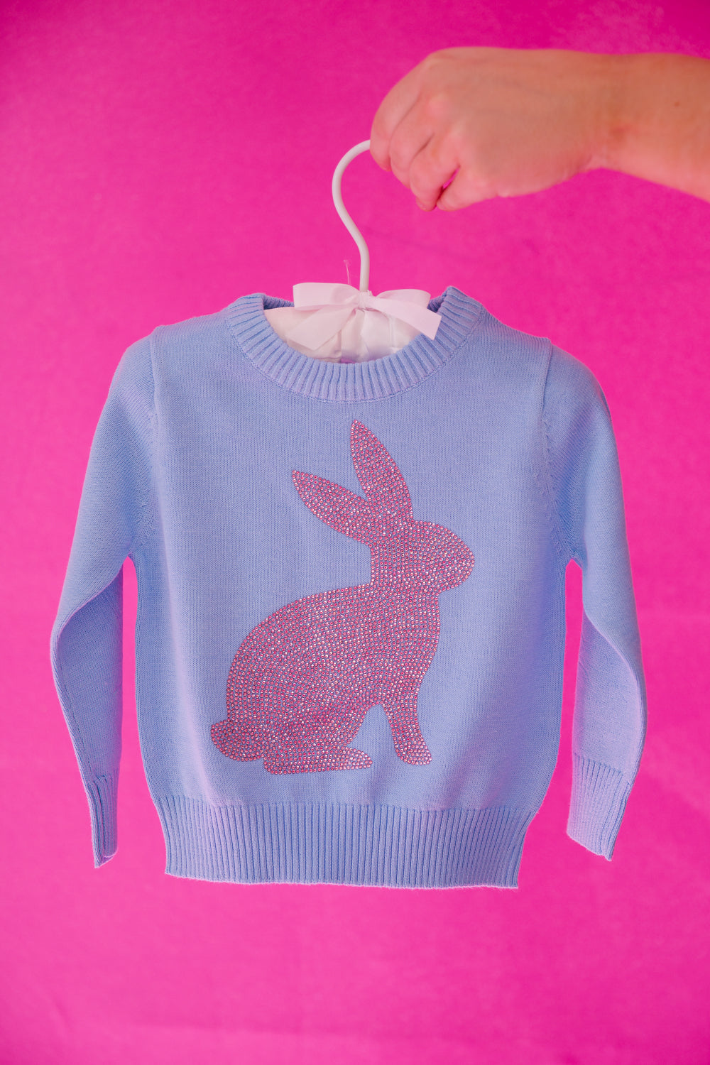 *MINI KIDS RHINESTONE BUNNY KNIT SWEATER - 12-18M PULLOVER Judith March