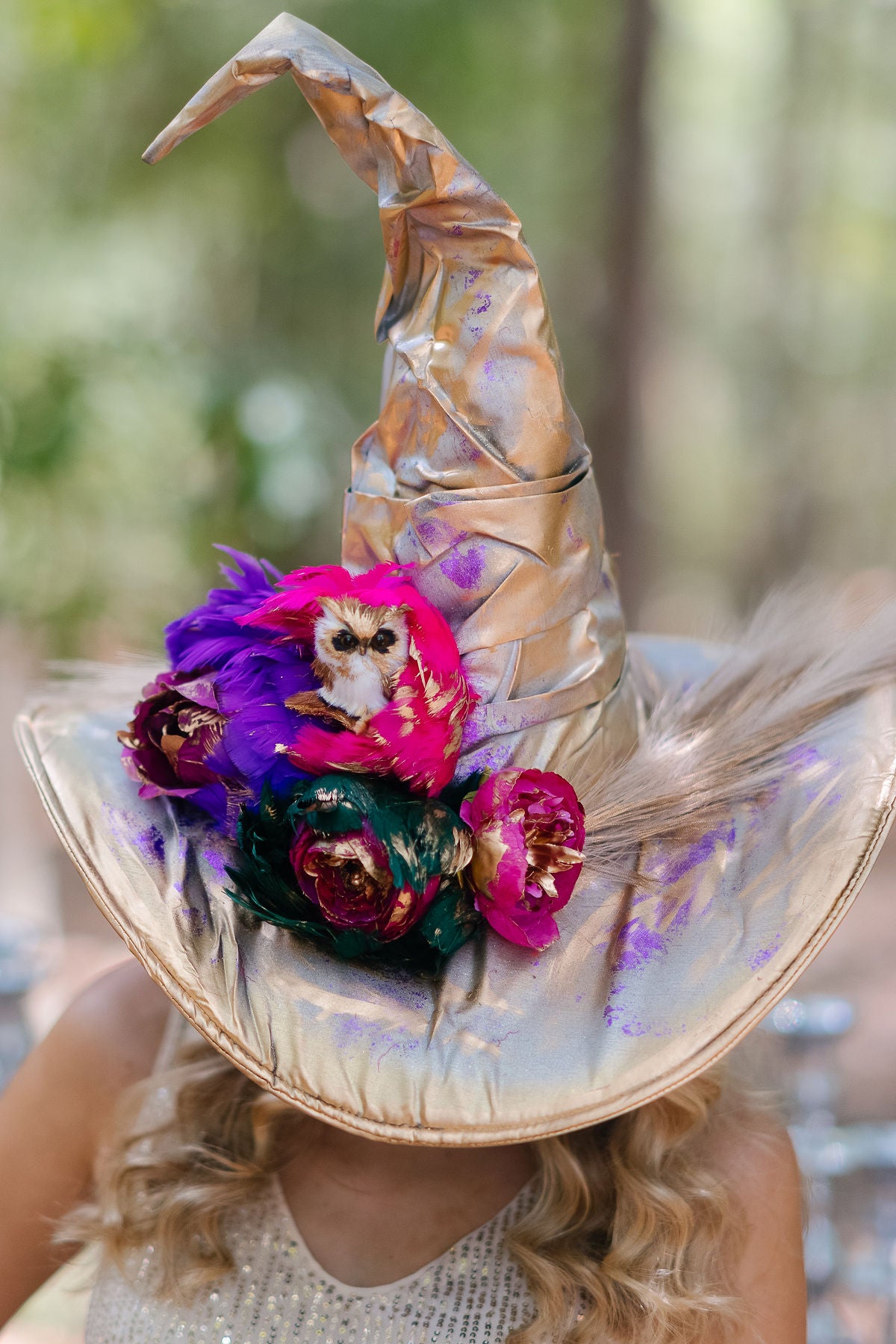 ENCHANTED OWL WITCH HAT (ONE OF A KIND)